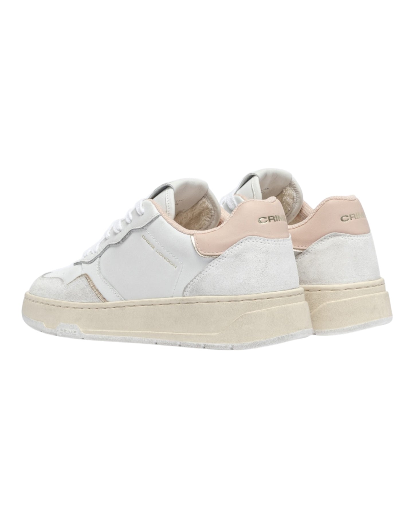 CRIME TIMELESS IN PELLE BIANCA/ROSA