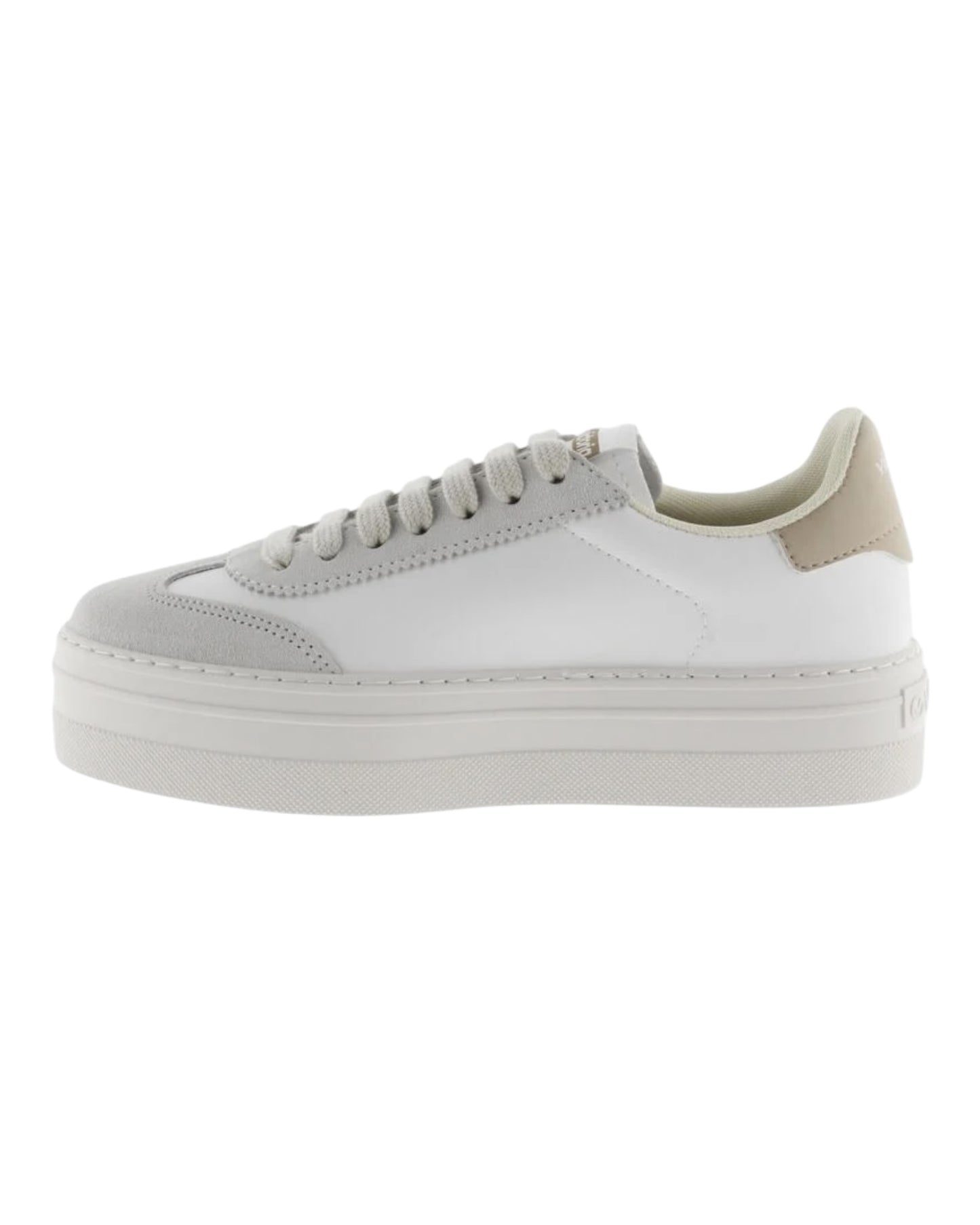 VICTORIA 1092173 SNEAKERS PLATFORM IN CAMOSCIO E PELLE BEIGE