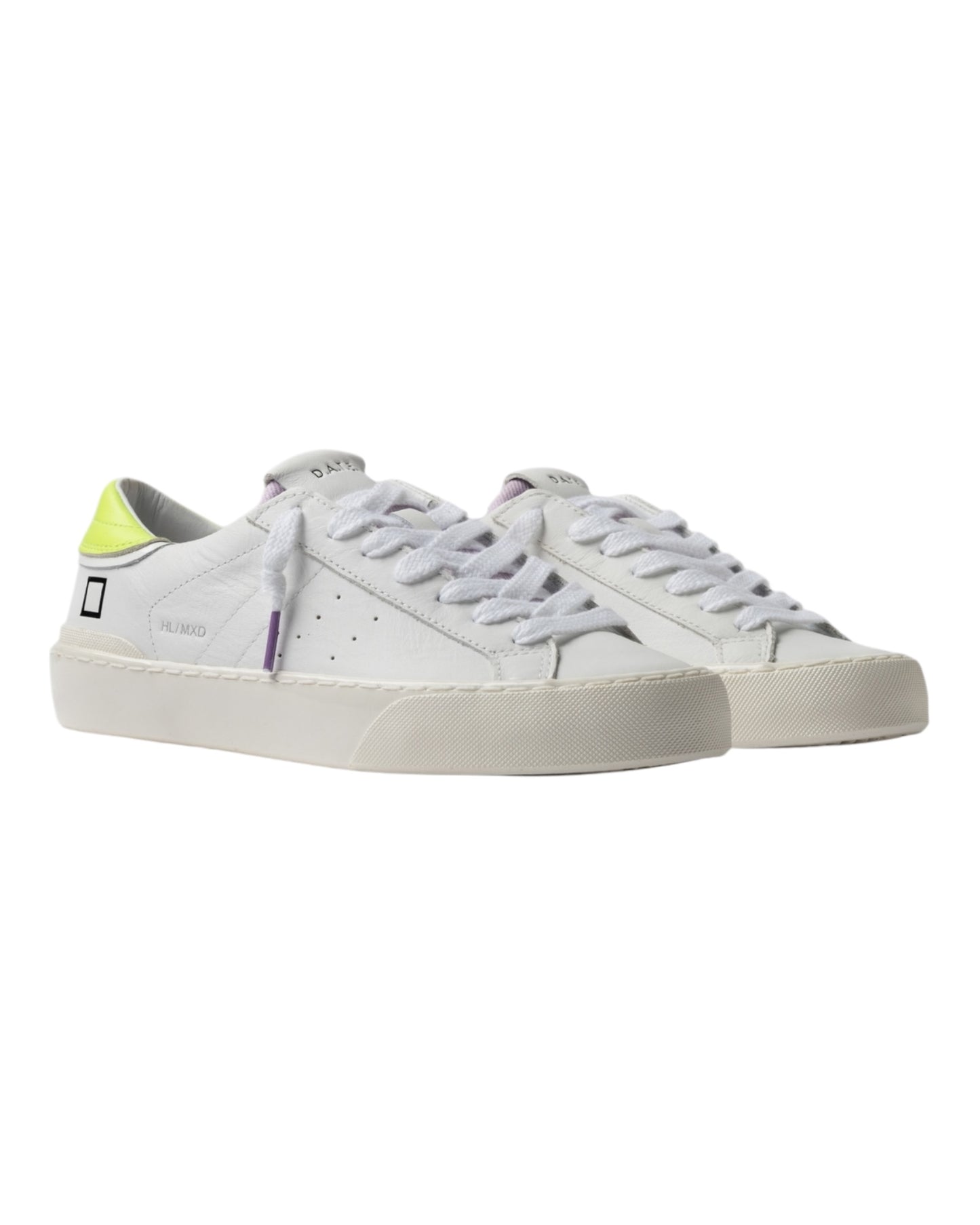 DATE HILL LOW MIX PELLE BIANCA/GIALLA