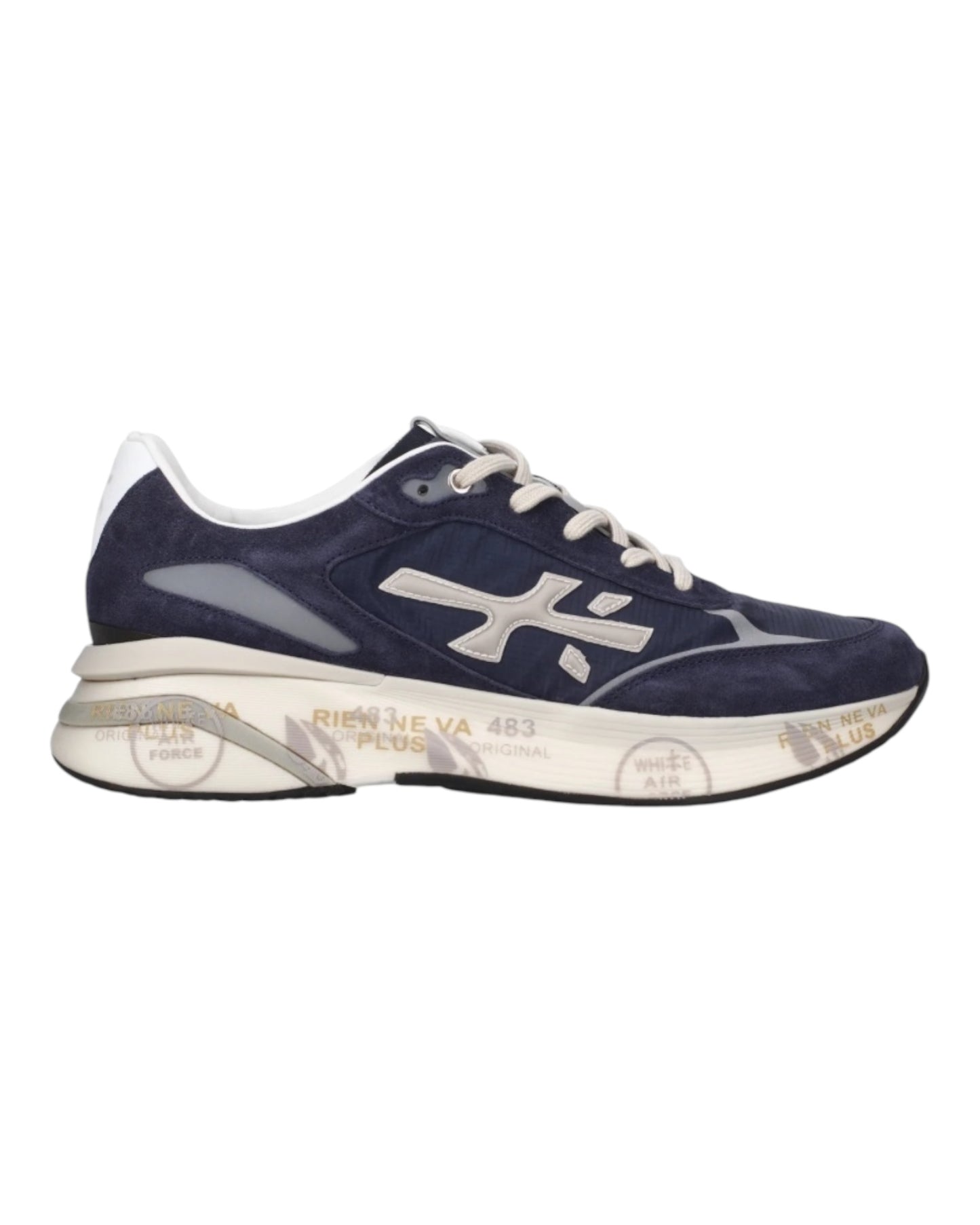 PREMIATA MOERUN 7306 IN CAMOSCIO E TESSUTO BLU