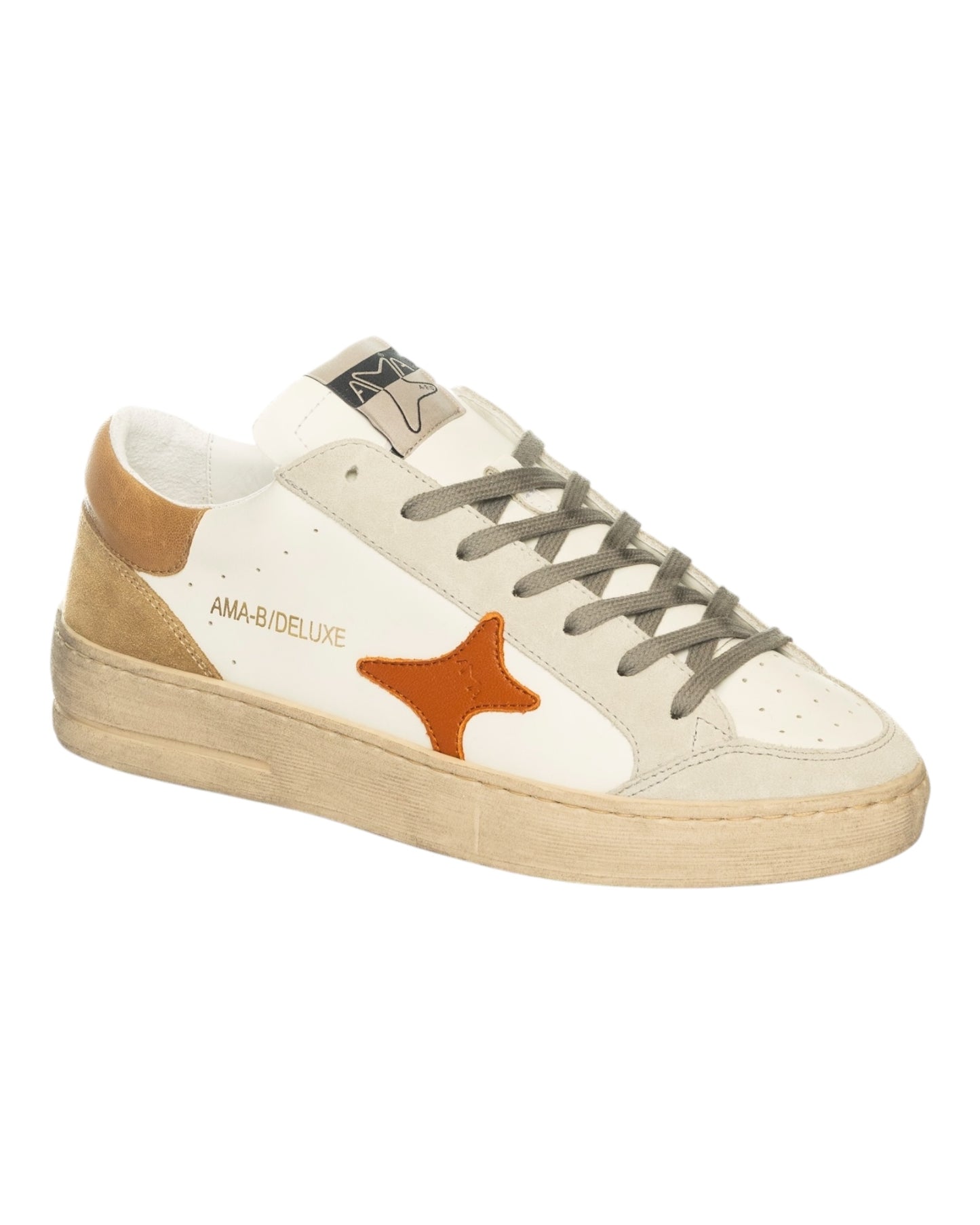 AMA BRAND 4066 SLAM PELLE BIANCA/BEIGE/ARANCIO