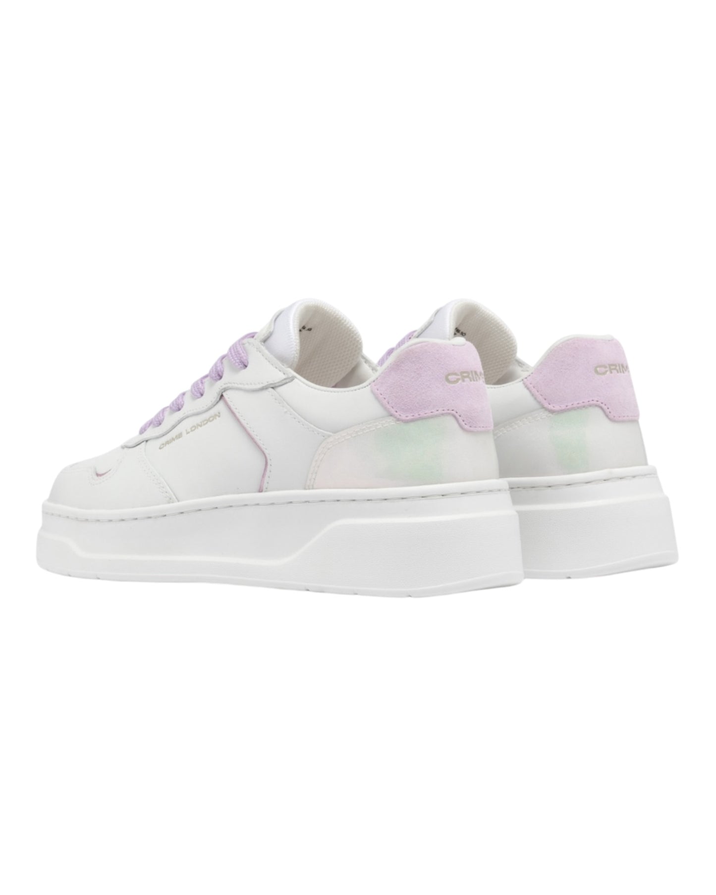 CRIME LONDON MAGNETIC IN PELLE BIANCA/VIOLA