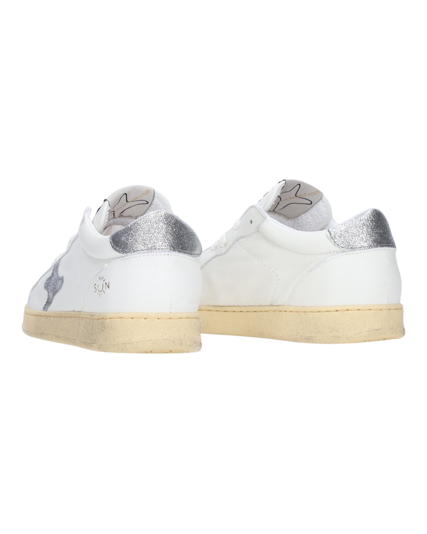 AMA BRAND 4112 SUN IN PELLE BIANCA/ARGENTO