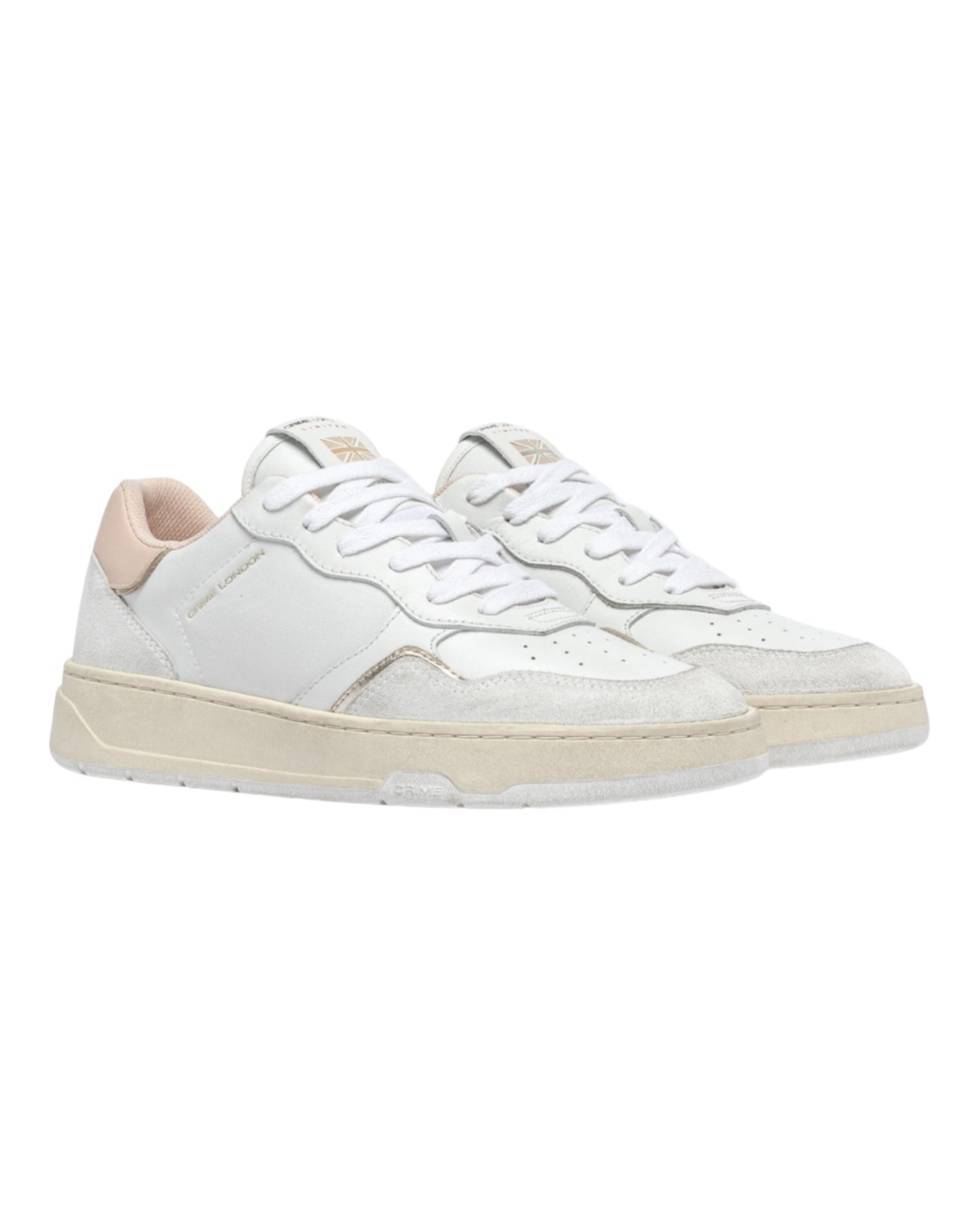 CRIME TIMELESS IN PELLE BIANCA/ROSA