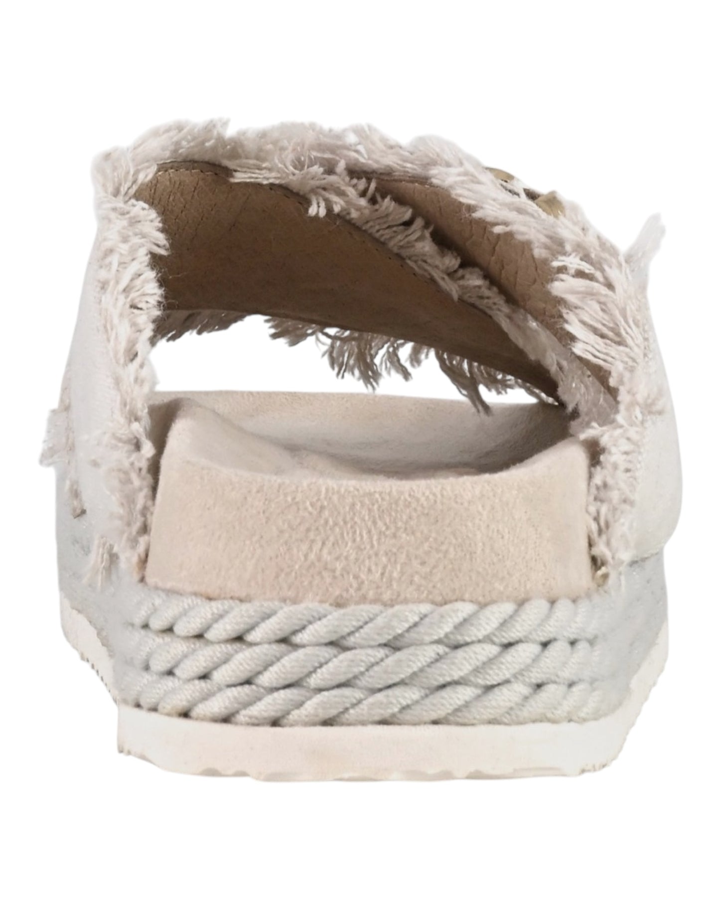 MOU CRISS CROSS SANDAL IN CANVAS BIANCA