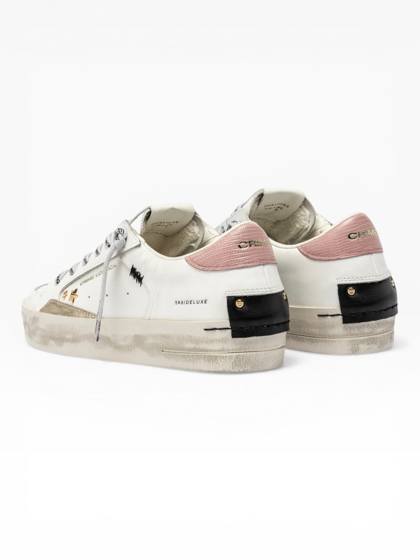 CRIME LONDON SK8 DELUXE 25103 BIANCO/ROSA