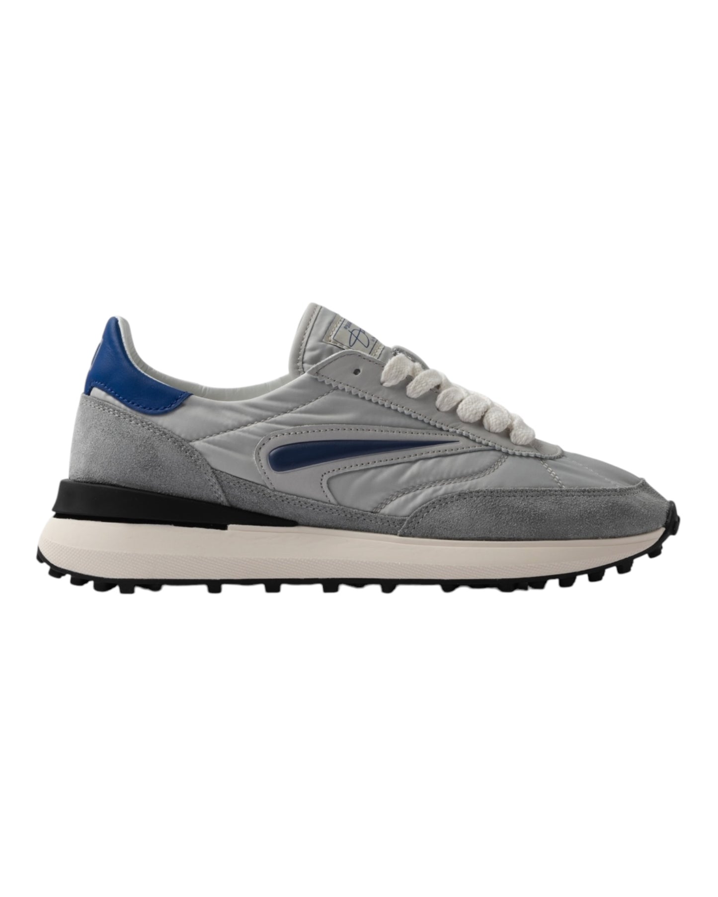 DATE ATHLETA IN CAMOSCIO E TESUUTO GRIGIO TALLONCINO BLU