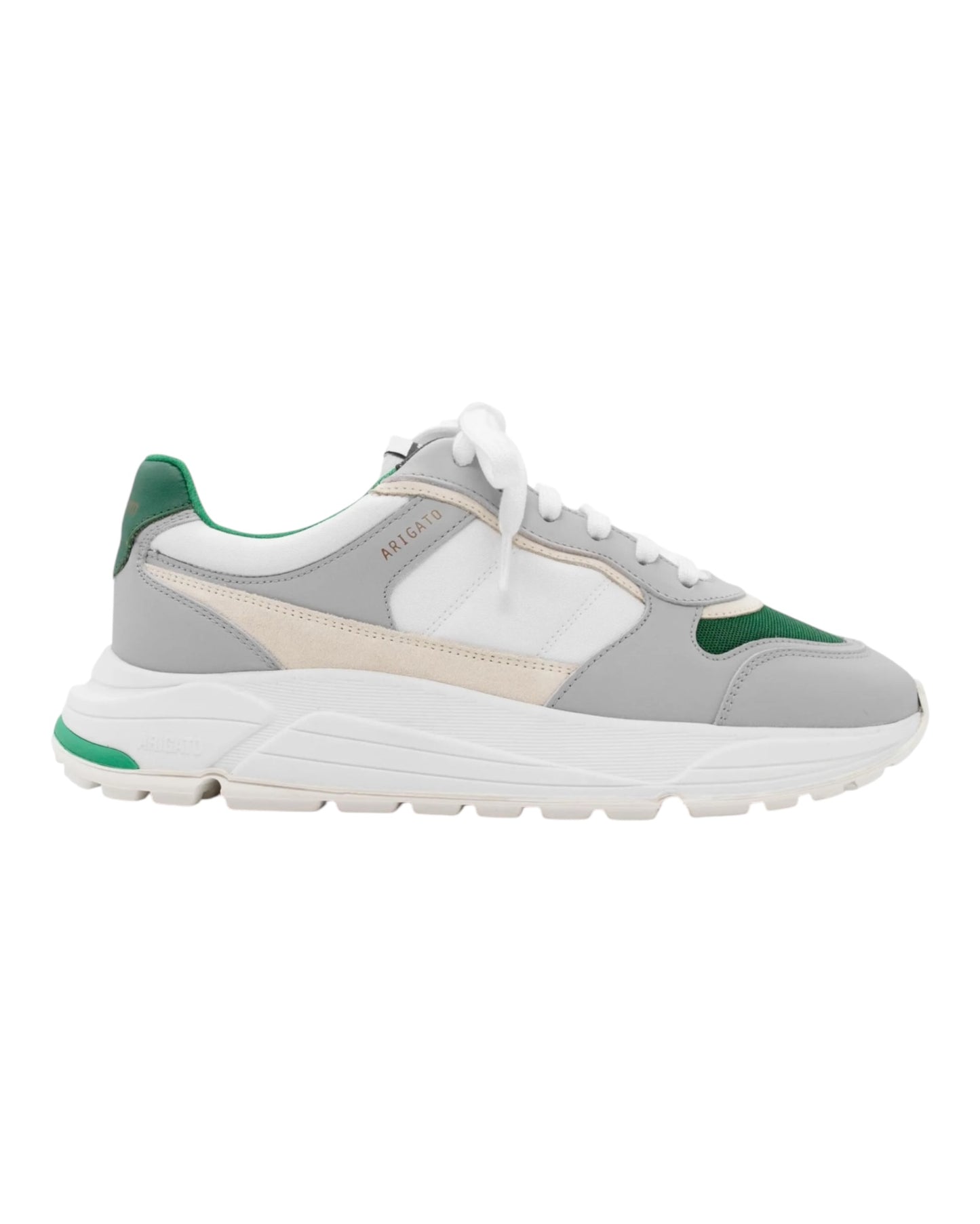 AXEL ARIGATO RUSH TESSUTO E PELLE BIANCO/GRIGIA/VERDE