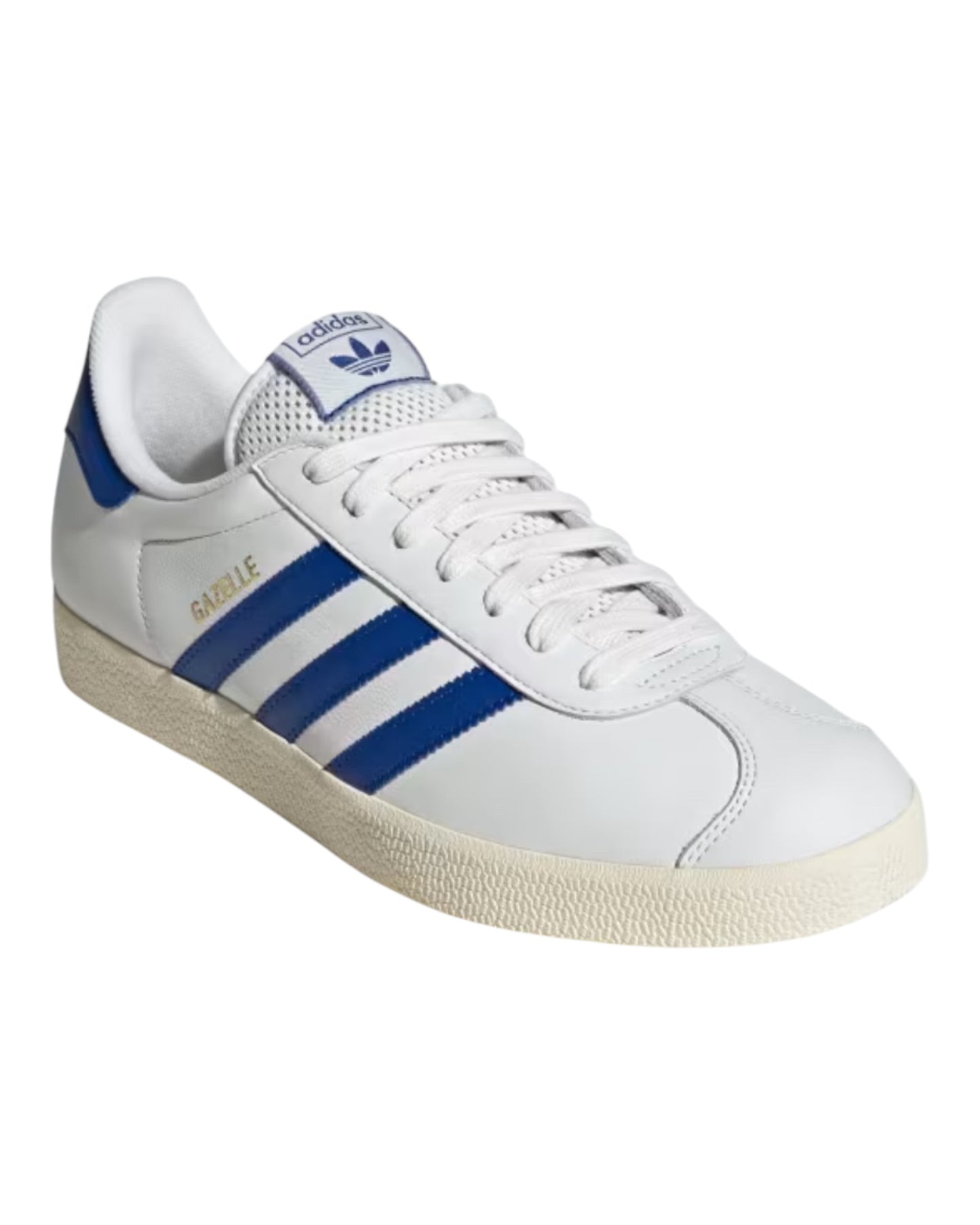 ADIDAS GAZELLE LEATHER BIANCA/BLU ROYAL