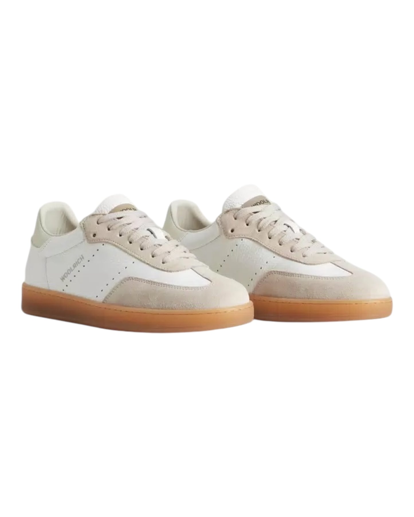 WOOLRICH BLUBBER SWING PELLE BOTTOLATA BIANCA/BEIGE