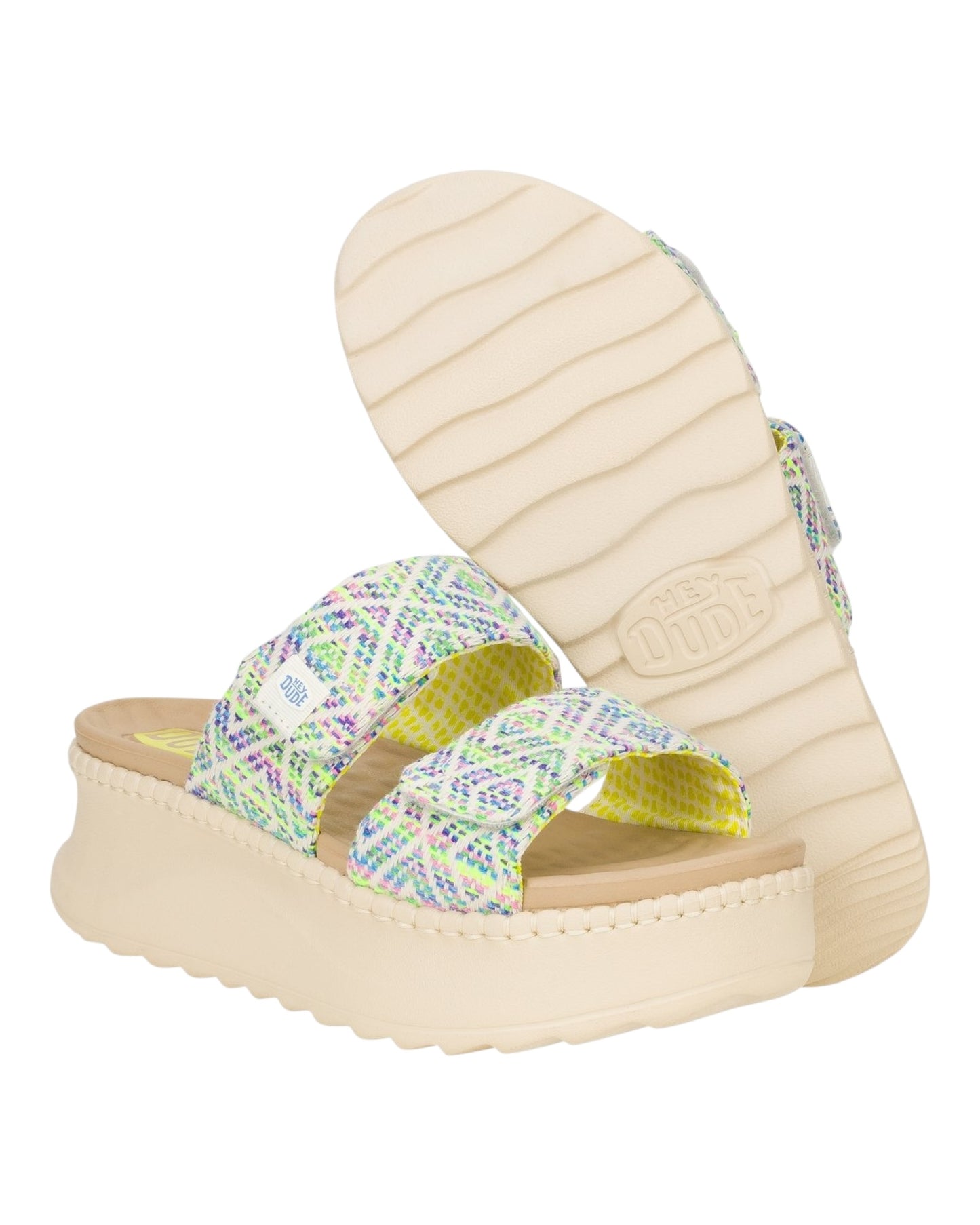 HEY DUDE DELRAY SURF IN TESSUTO VERDE MULTI