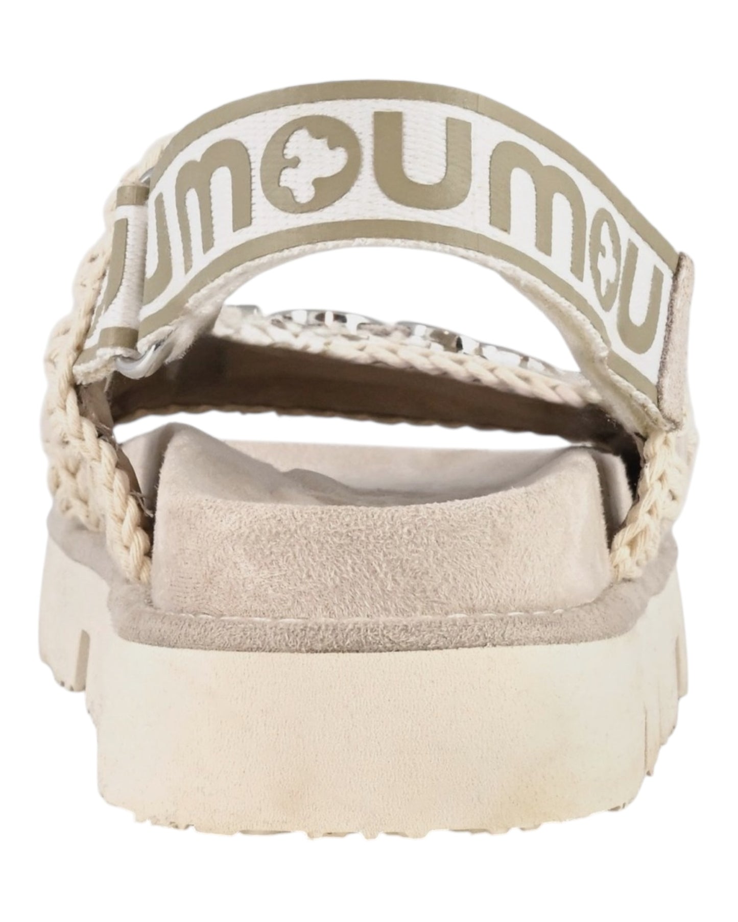 MOU BIO SANDAL SUEDE BIG LOGO BIANCO (CHLK)