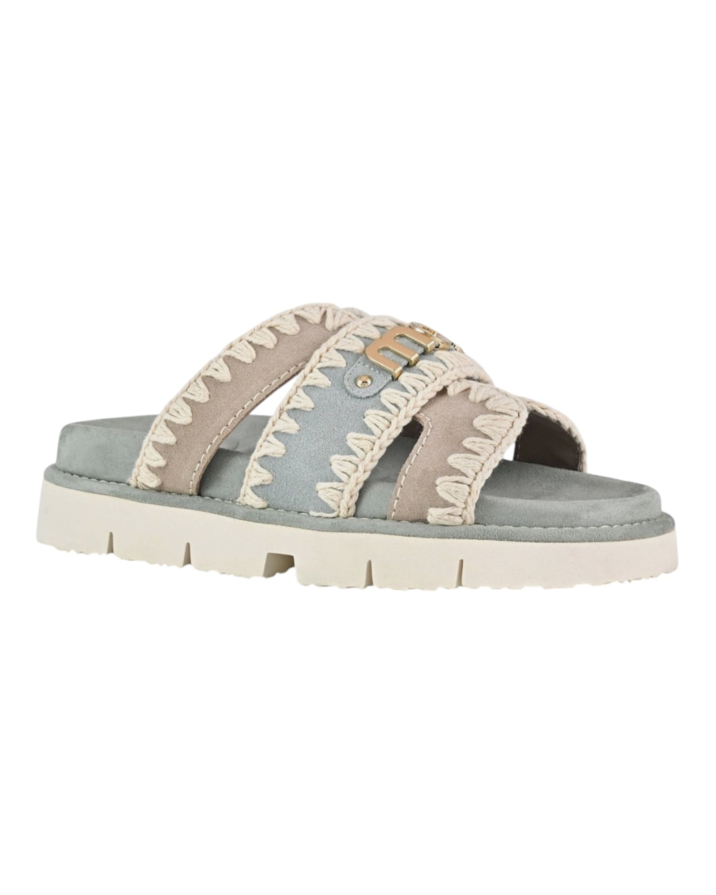 MOU BIO SANDAL BICOLOR VERDE/BEIGE (TEA)