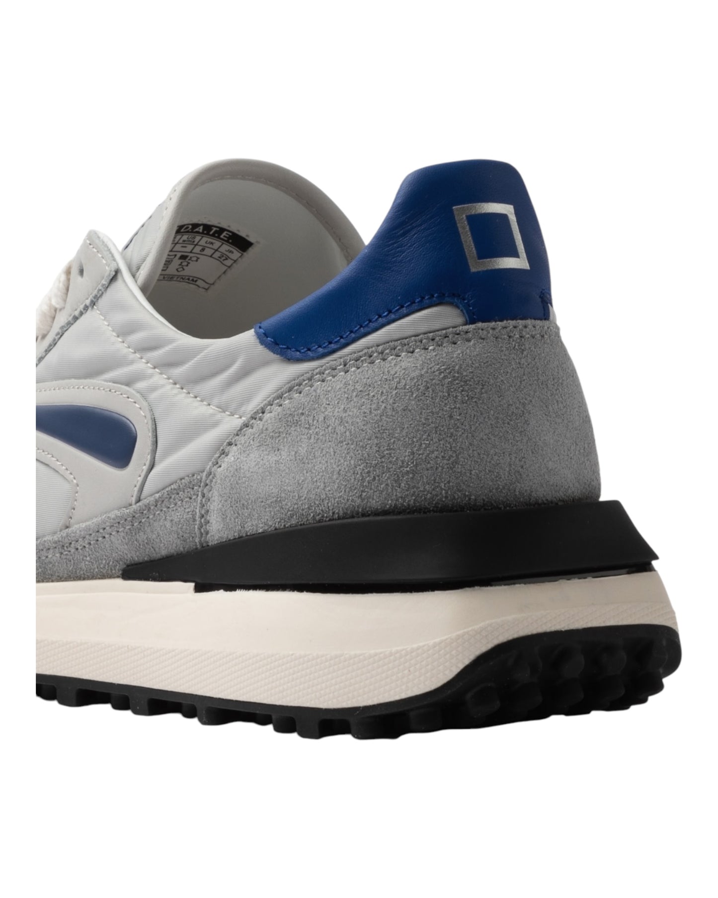 DATE ATHLETA IN CAMOSCIO E TESUUTO GRIGIO TALLONCINO BLU