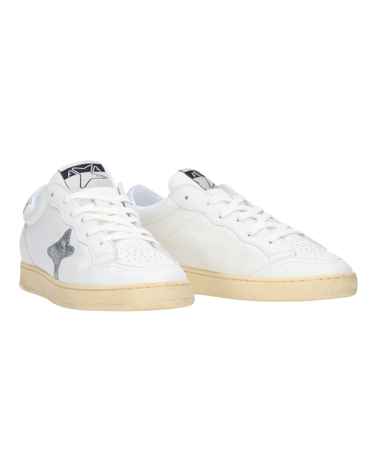 AMA BRAND 4112 SUN IN PELLE BIANCA/ARGENTO