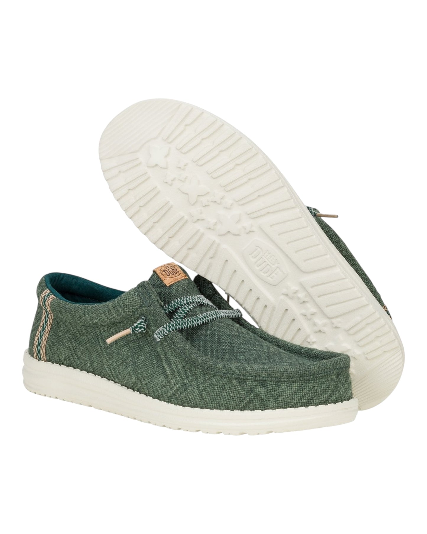 HEY DUDE WALLY JUTE IN TESSUTO VERDE
