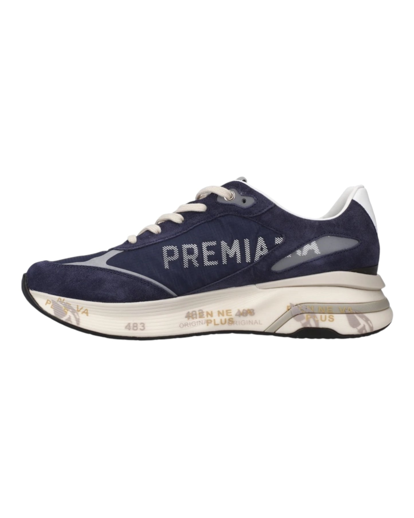 PREMIATA MOERUN 7306 IN CAMOSCIO E TESSUTO BLU