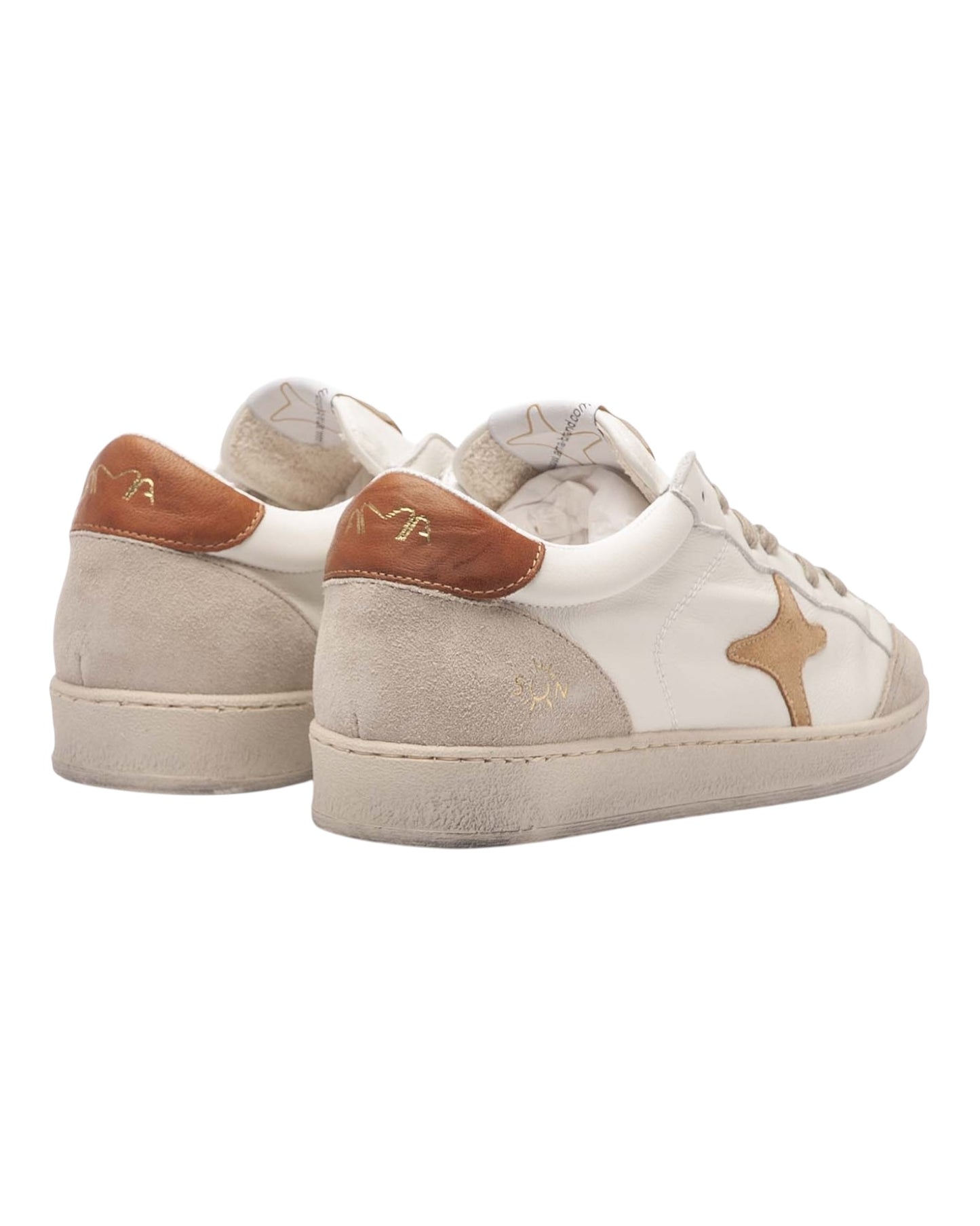AMA BRAND 4133 SUN IN PELLE BIANCA TALLONCINO CUOIO