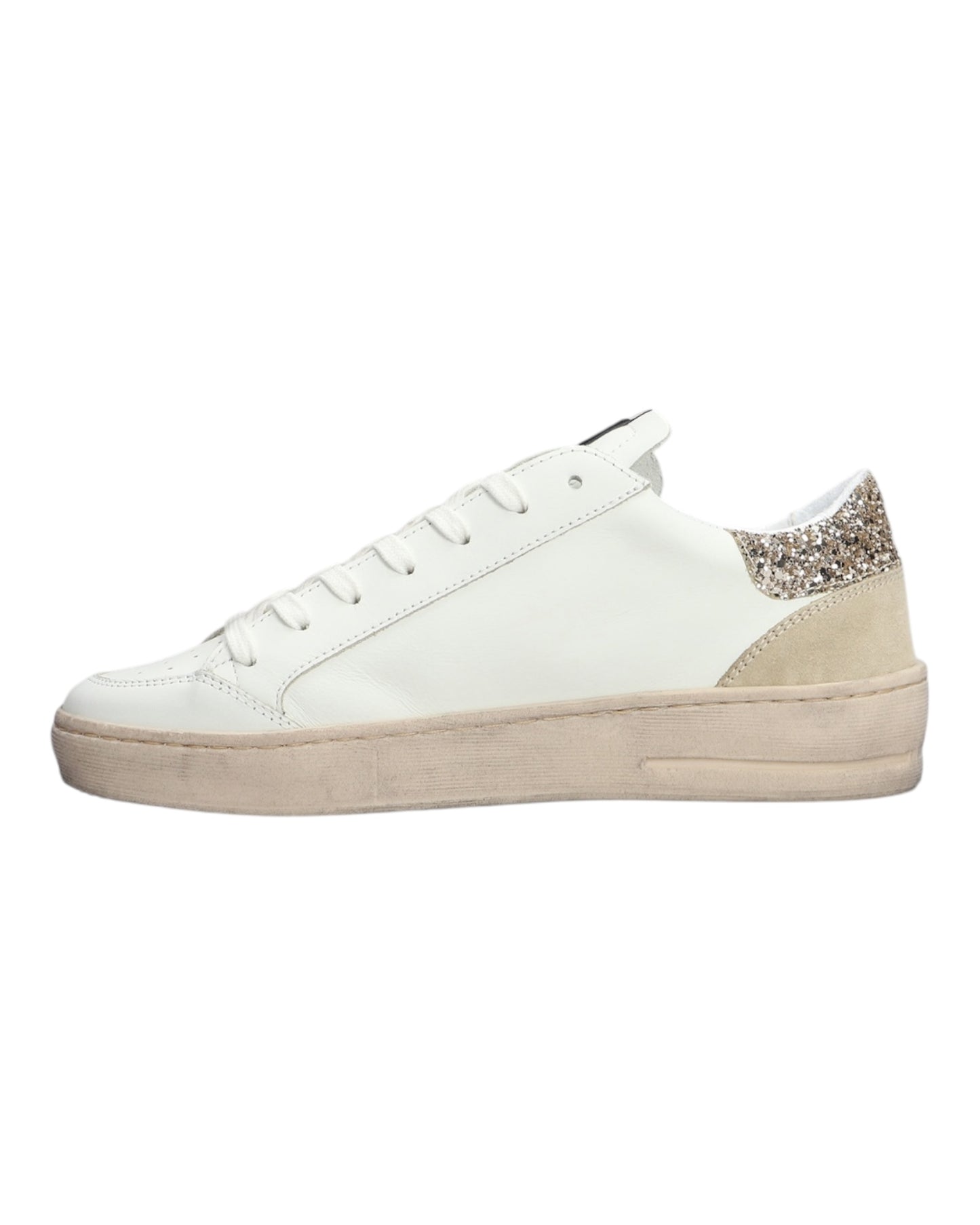 AMA BRAND 4048 PELLE BIANCA/ORO GLITTER