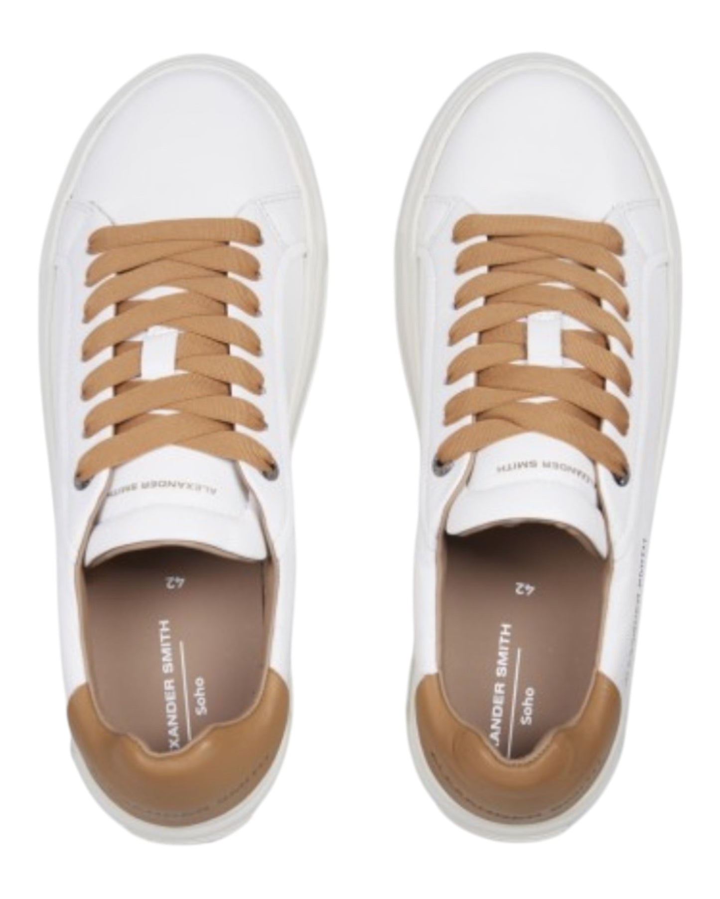 ALEXANDER SMITH SOHO PELLE BIANCA/MARRONE