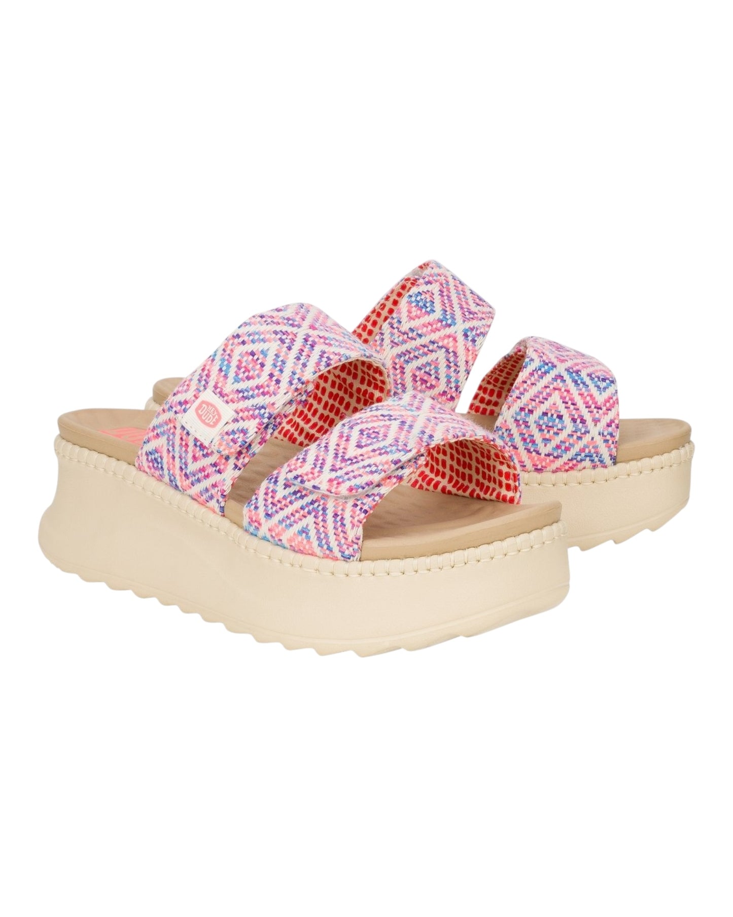 HEY DUDE DELRAY SURF IN TESSUTO ROSA MULTI
