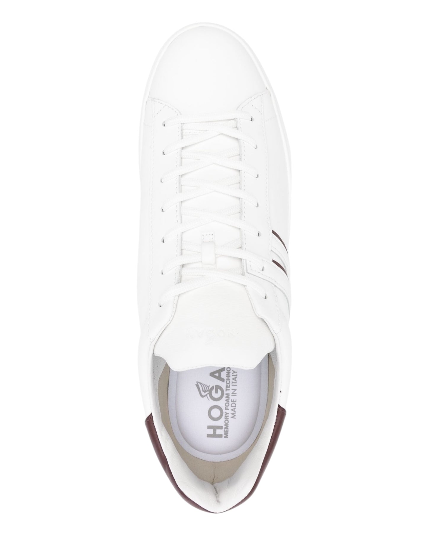 HOGAN 5800 HXM PELLE BIANCA/BORDEAUX