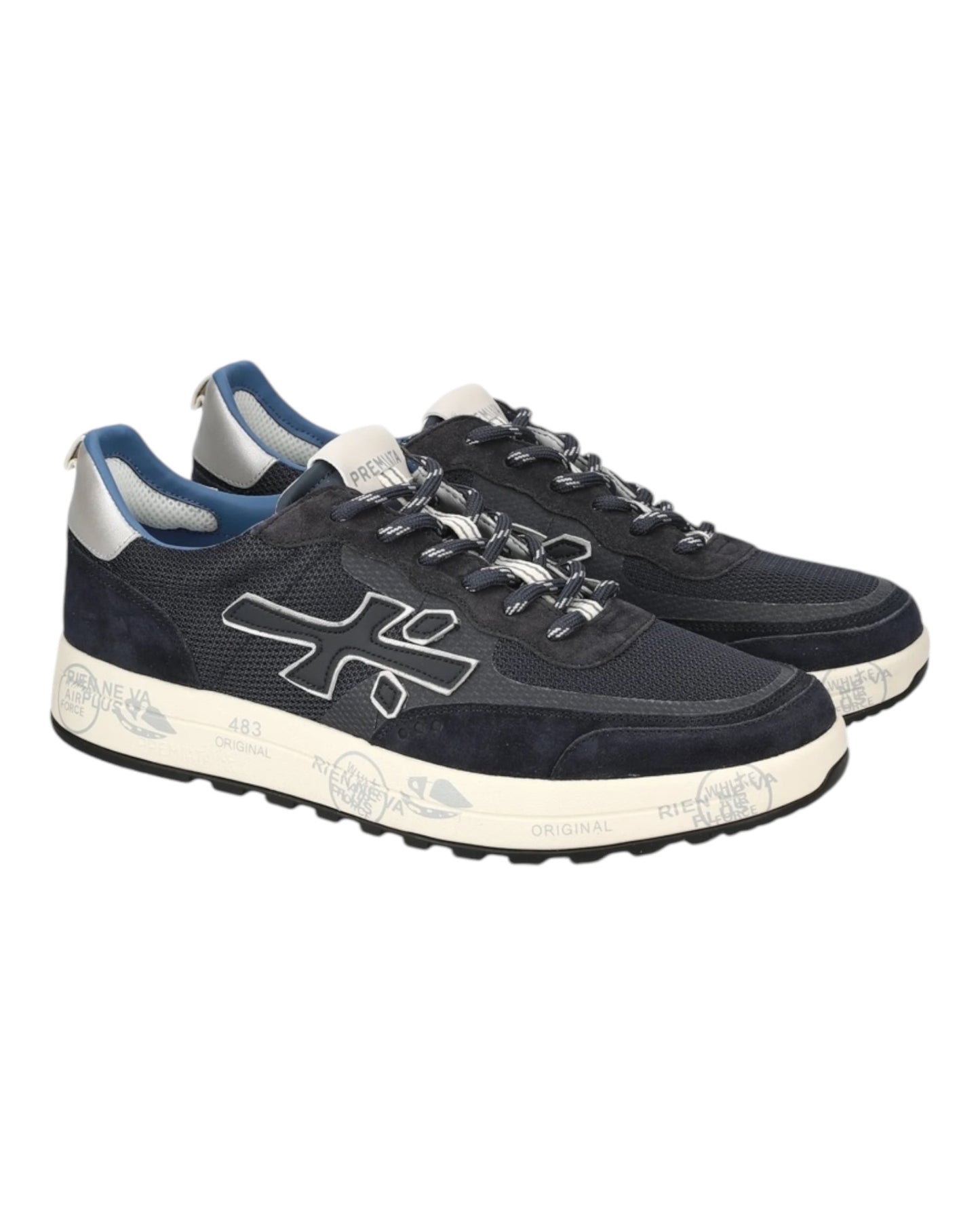 PREMIATA NOUS 6857 IN CAMOSCIO/TESSUTO BLU
