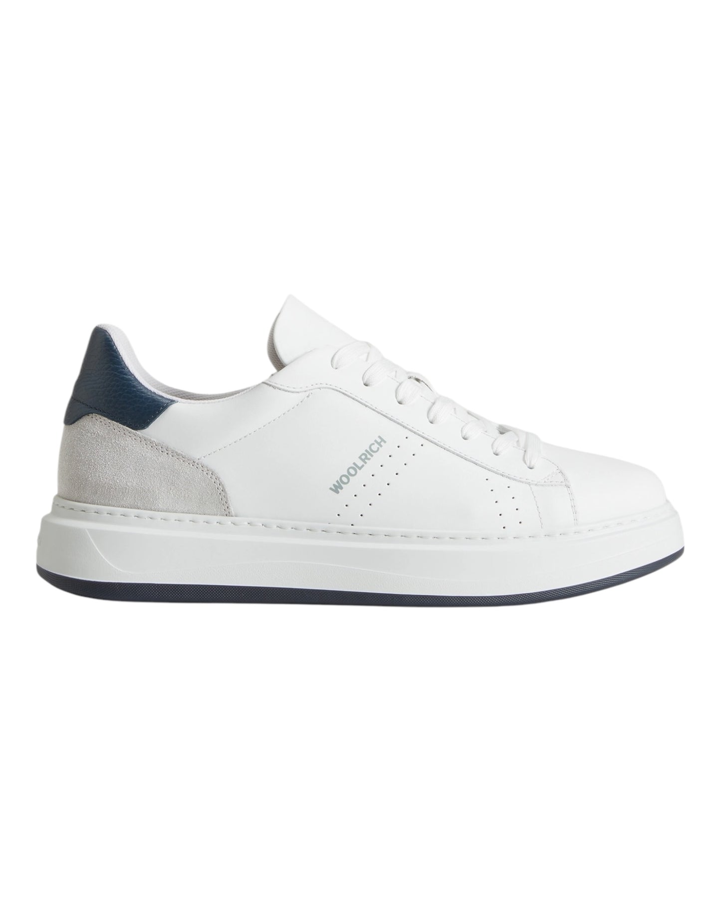 WOOLRICH ARROW PELLE BIANCA/BLU