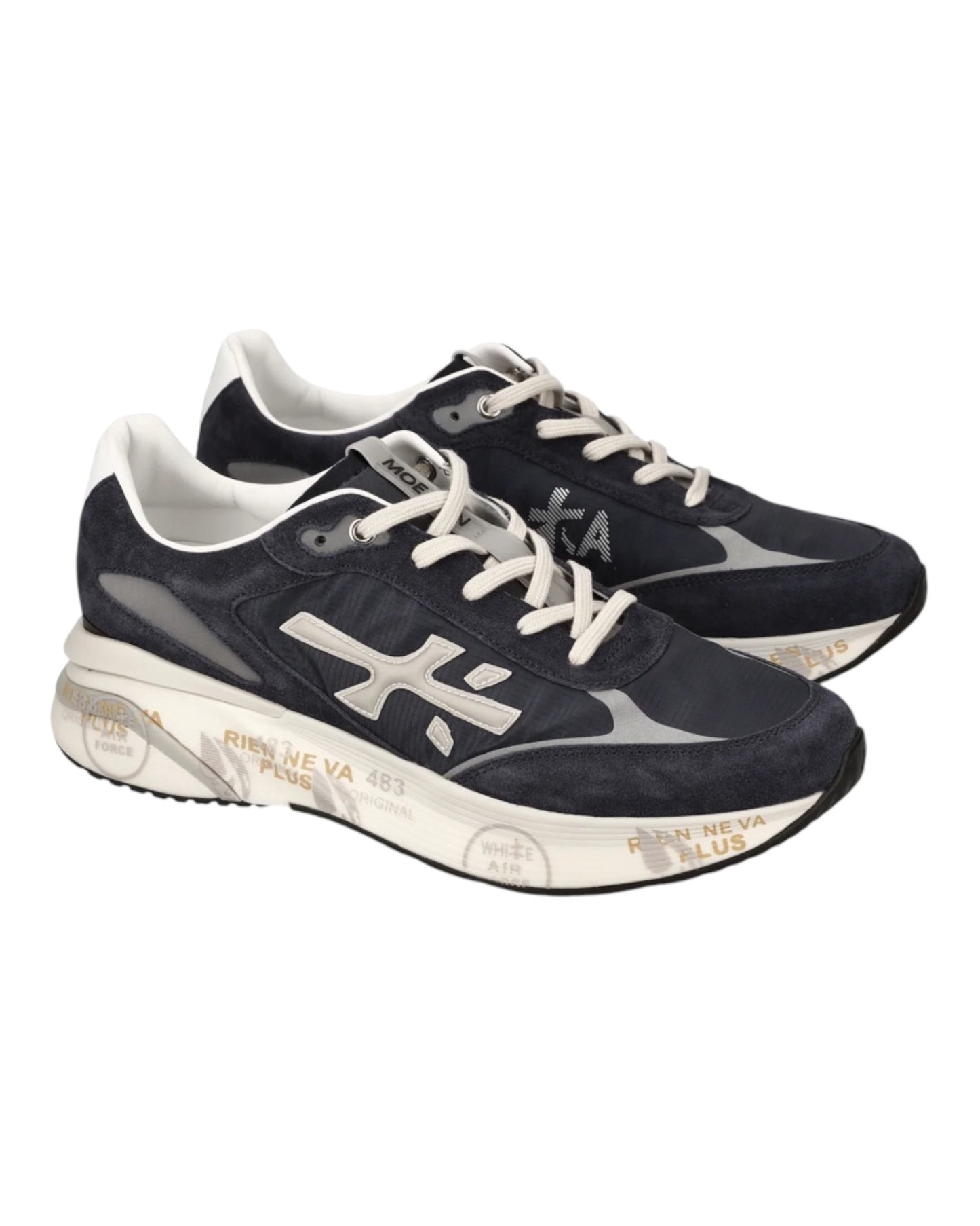 PREMIATA MOERUN 7306 IN CAMOSCIO E TESSUTO BLU