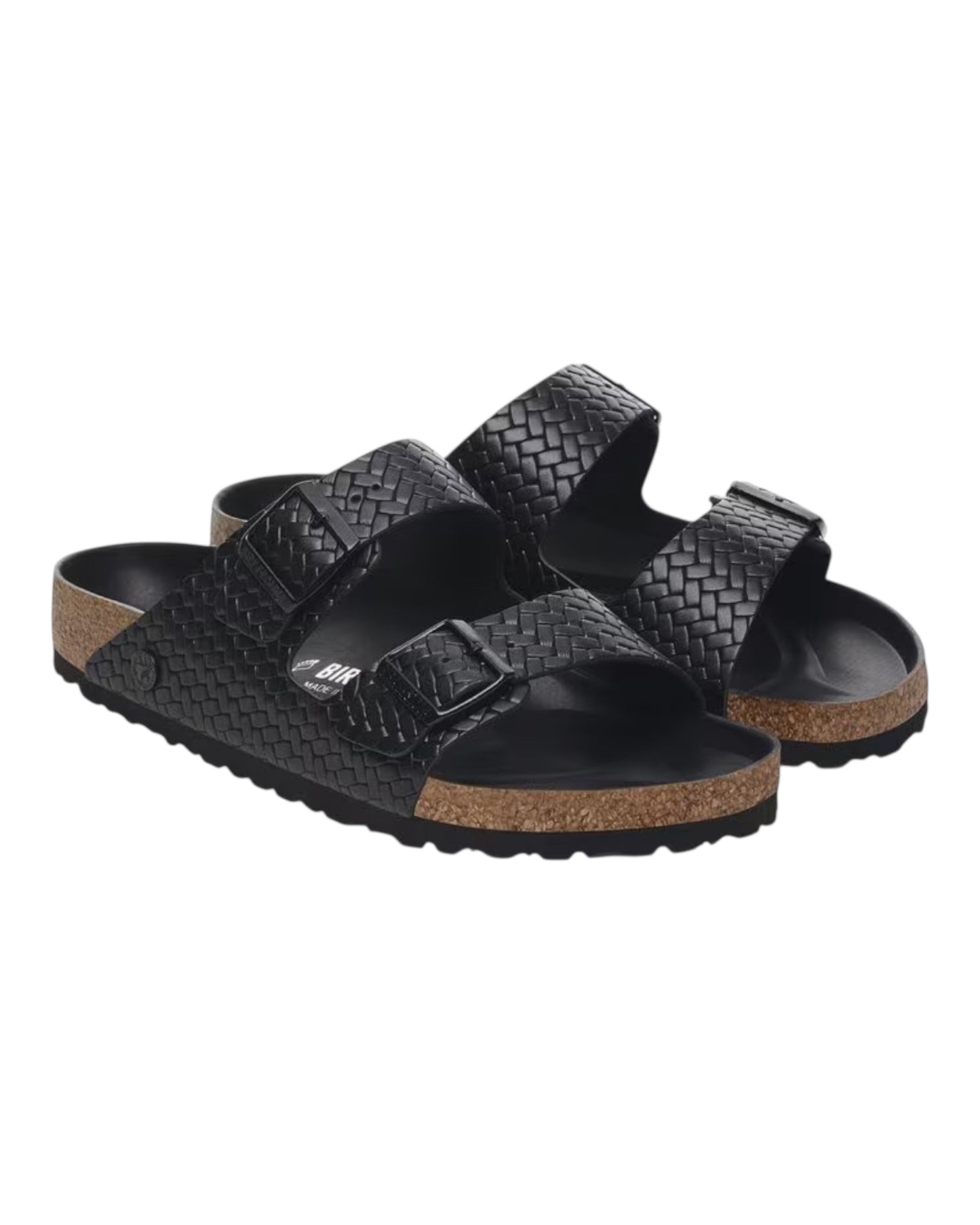 BIRKENSTOCK ARIZONA RIVET LOGO INTRECCIATA NERA