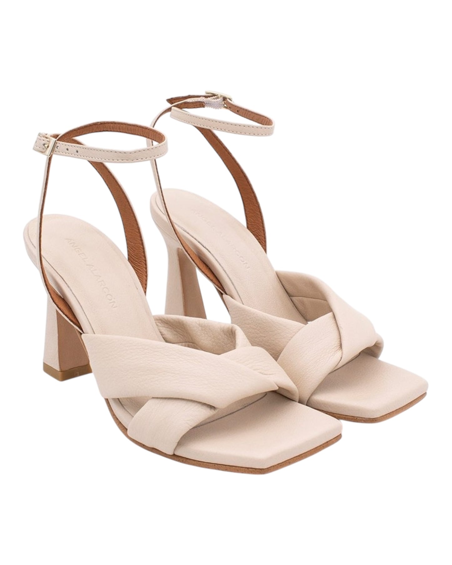 ANGEL ALARCON 073077R SANDALO IN PELLE BEIGE