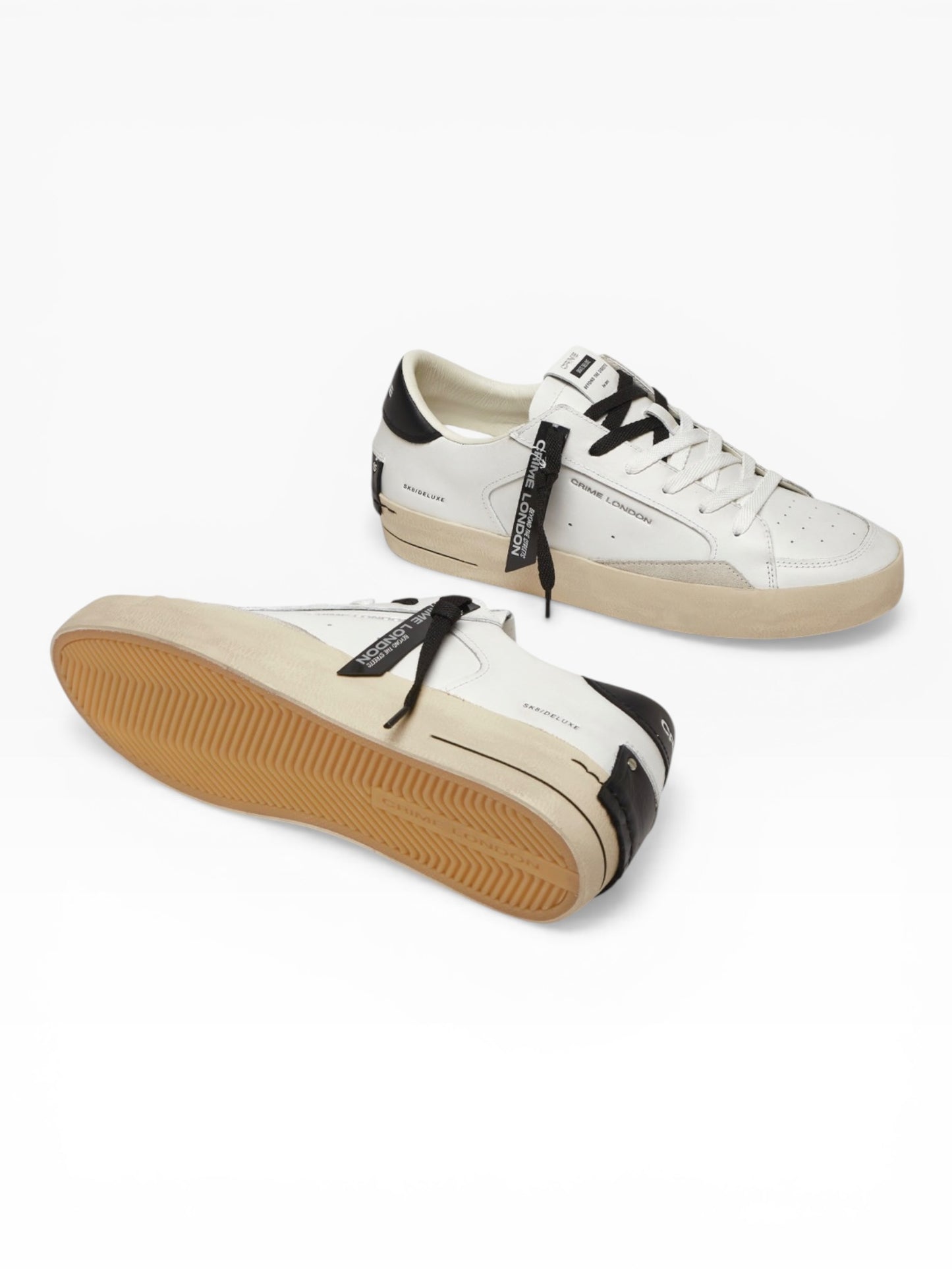 CRIME LONDON SK8 DELUXE 17100 BIANCO/NERO