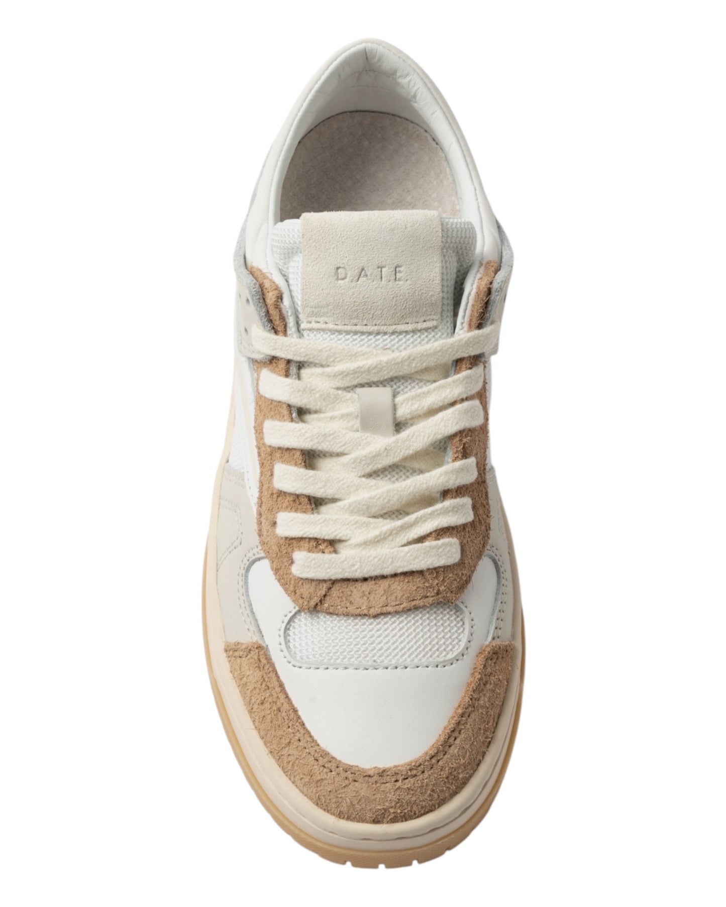 DATE TORNEO COLLAR IN PELLE E TESSUTO BIANCA/BEIGE