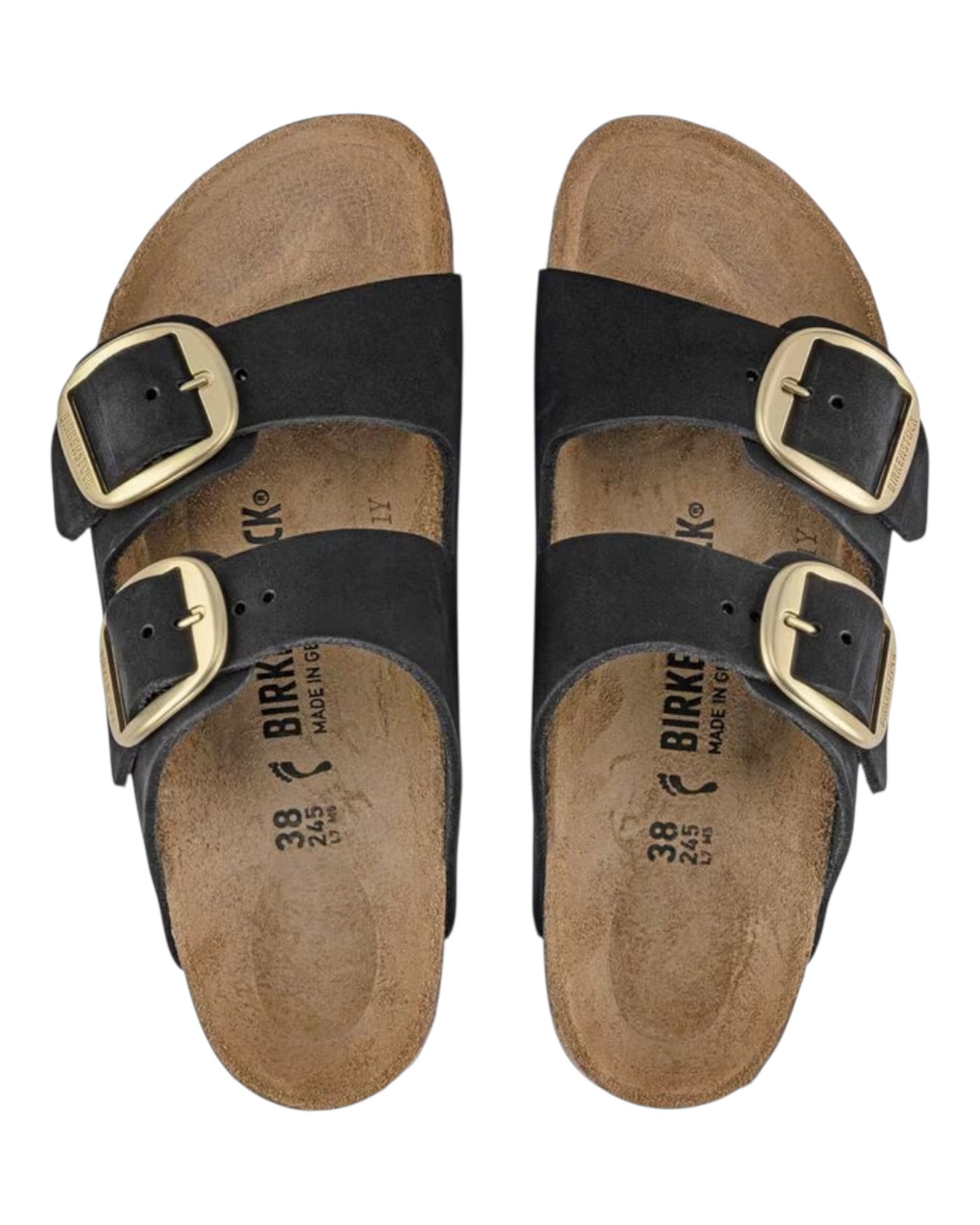 BIRKENSTOCK BIG BUCKLE IN NABUK NERO