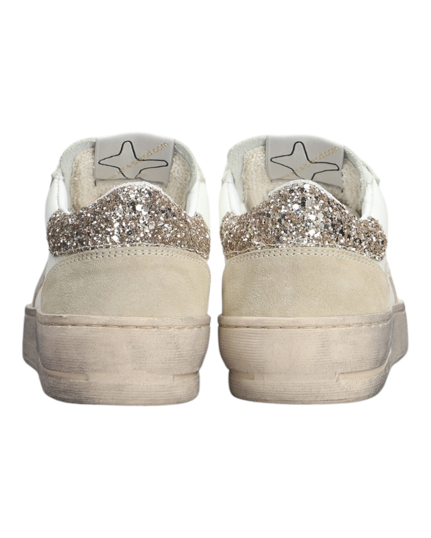AMA BRAND 4048 PELLE BIANCA/ORO GLITTER