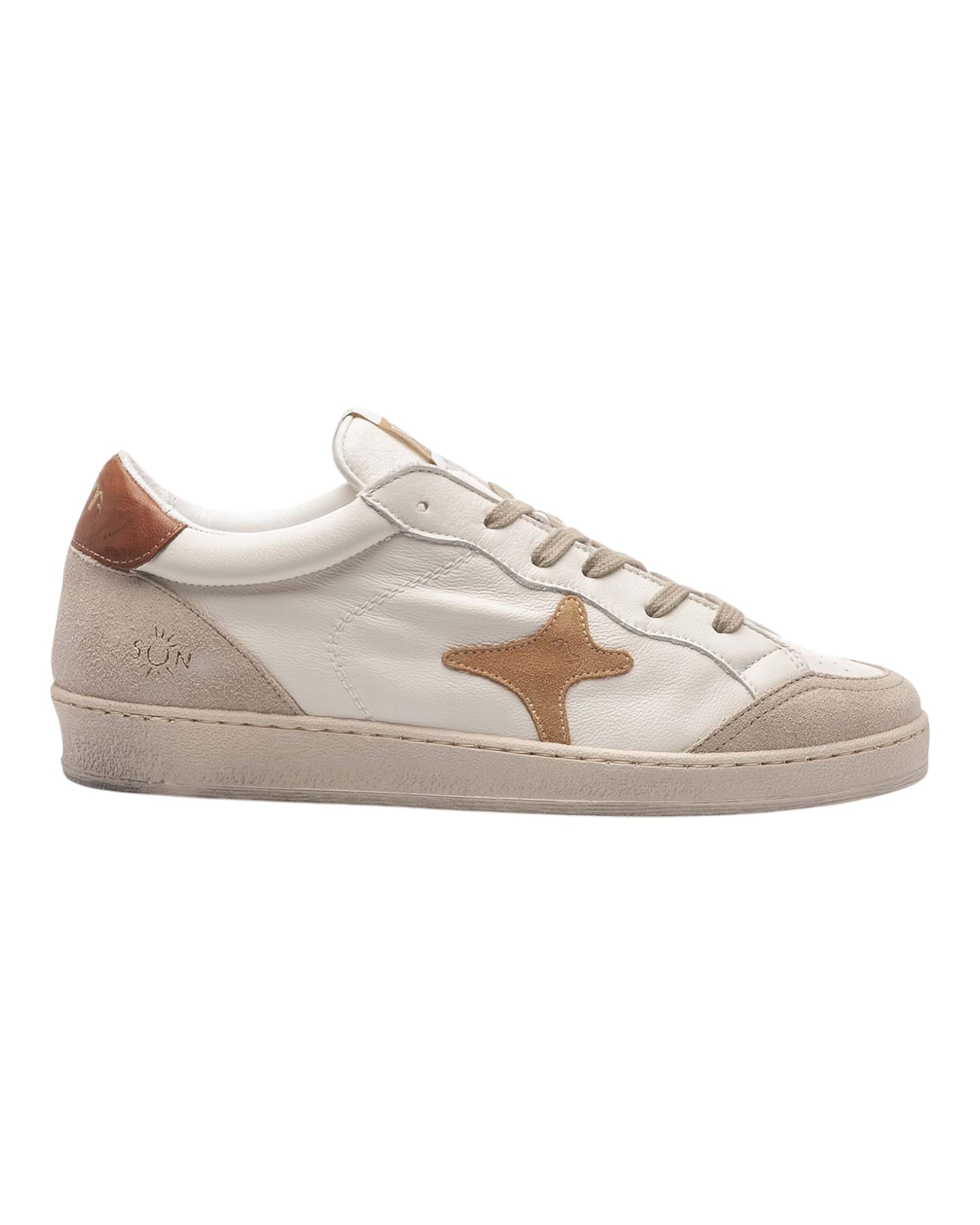 AMA BRAND 4133 SUN IN PELLE BIANCA TALLONCINO CUOIO