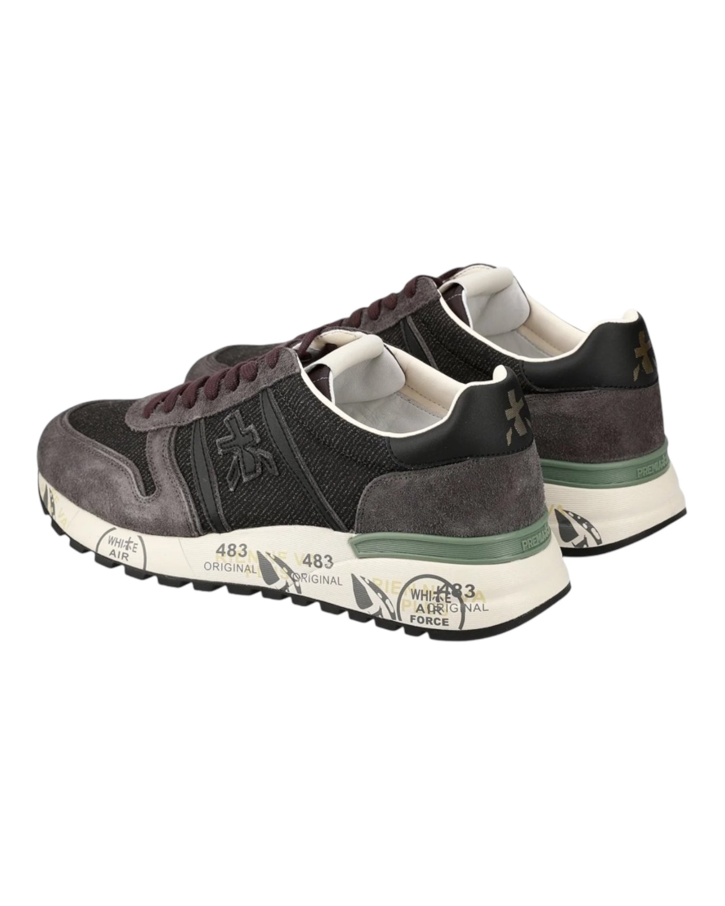 PREMIATA LANDER 6984 GRIGIA LACCI BORDEAUX