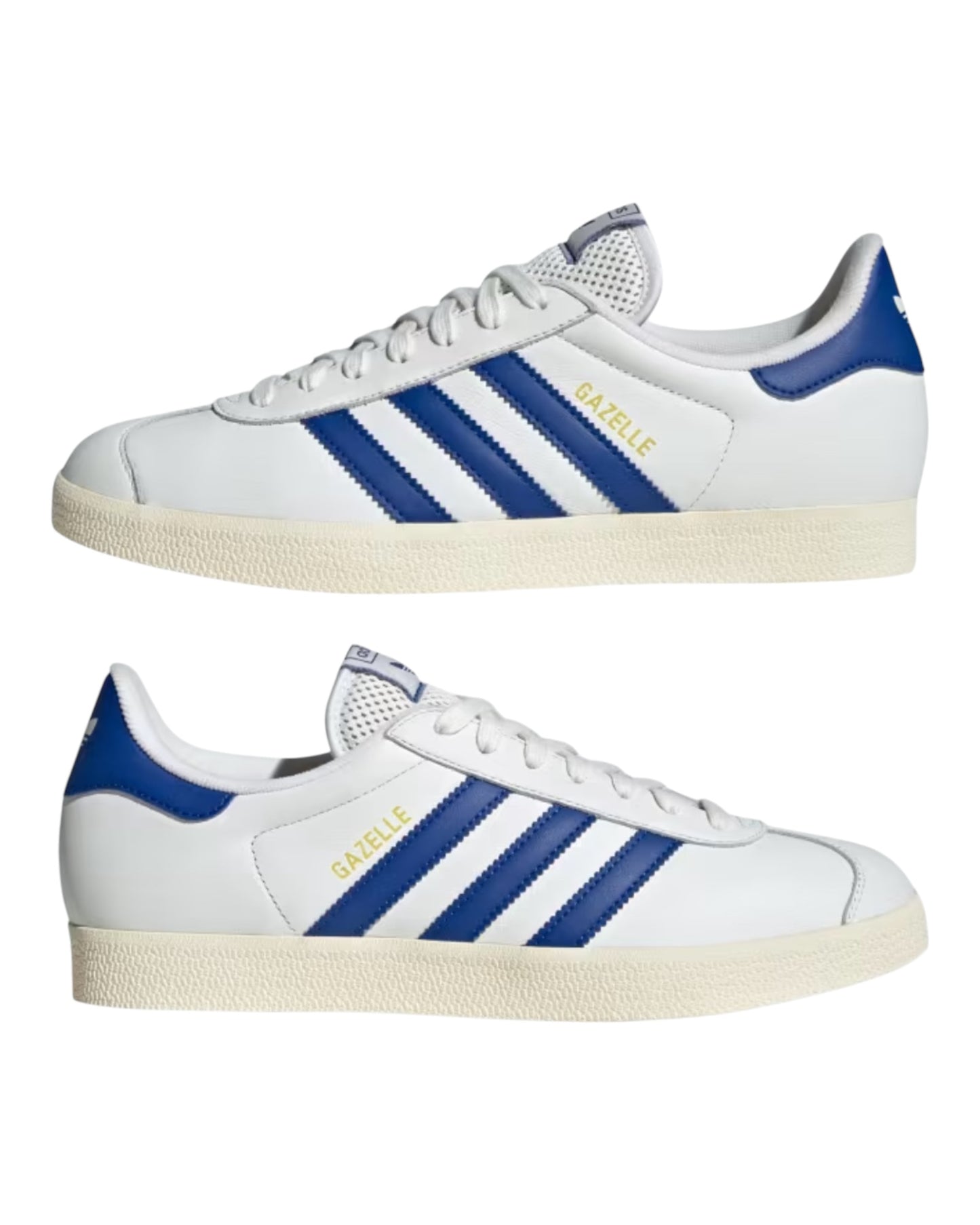 ADIDAS GAZELLE LEATHER BIANCA/BLU ROYAL