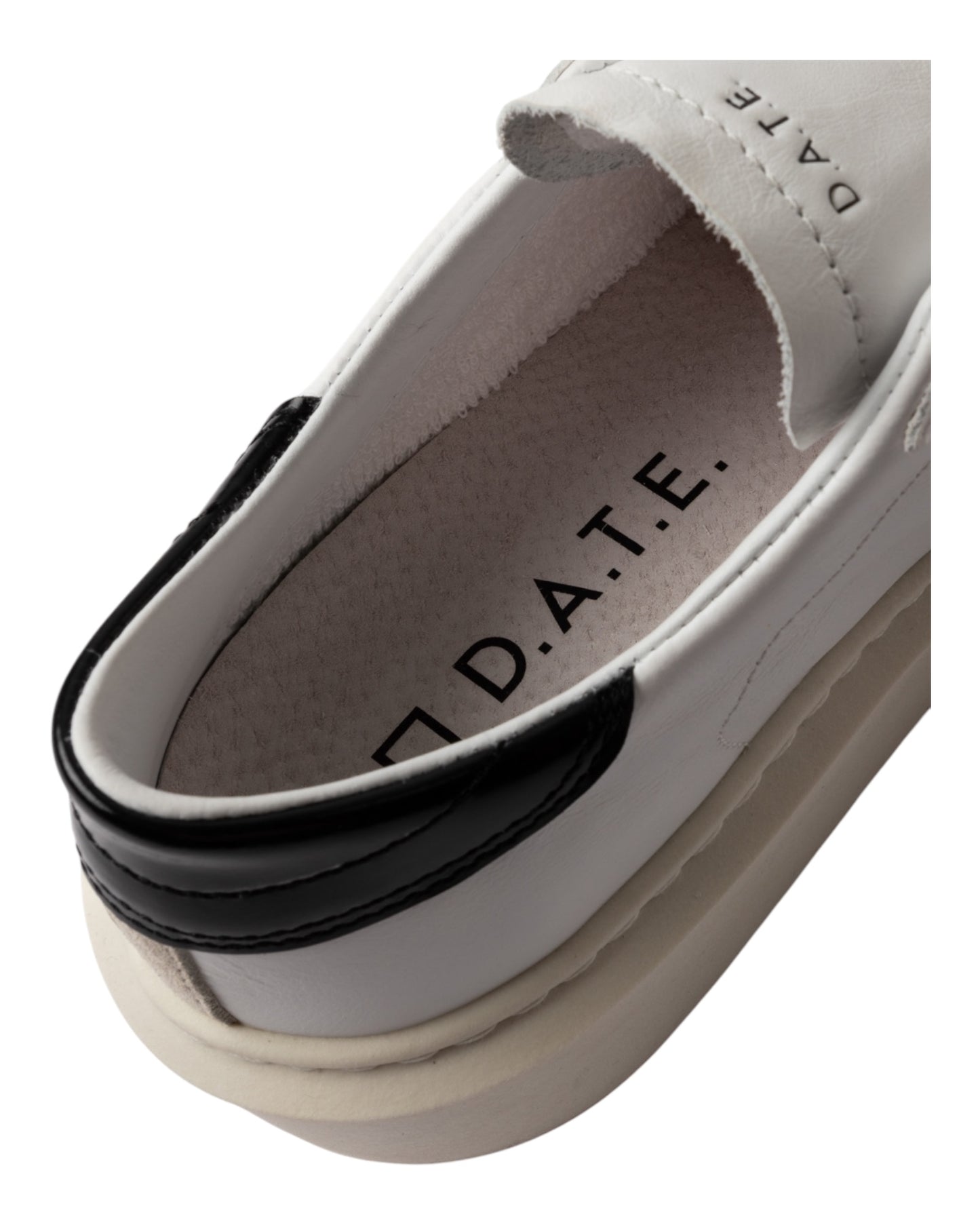 DATE HILL LOW PLATFORM IN PELLE BIANCA/NERA LACCI ROSA