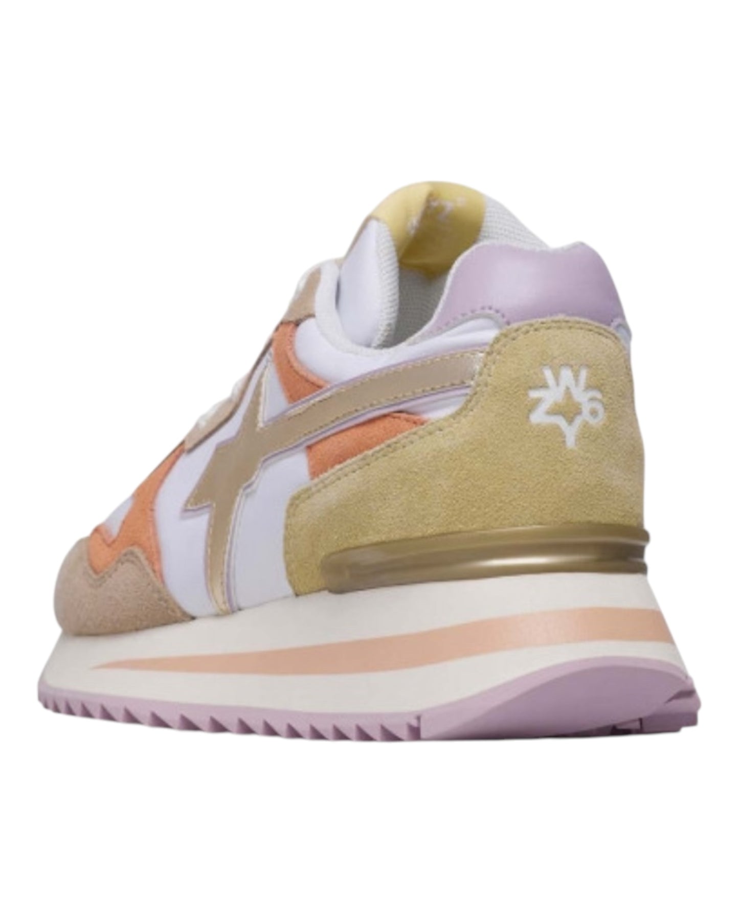 W6YZ YAK DONNA IN CAMOSCIO E TESSUTO BEIGE/ARANCIO/VIOLA