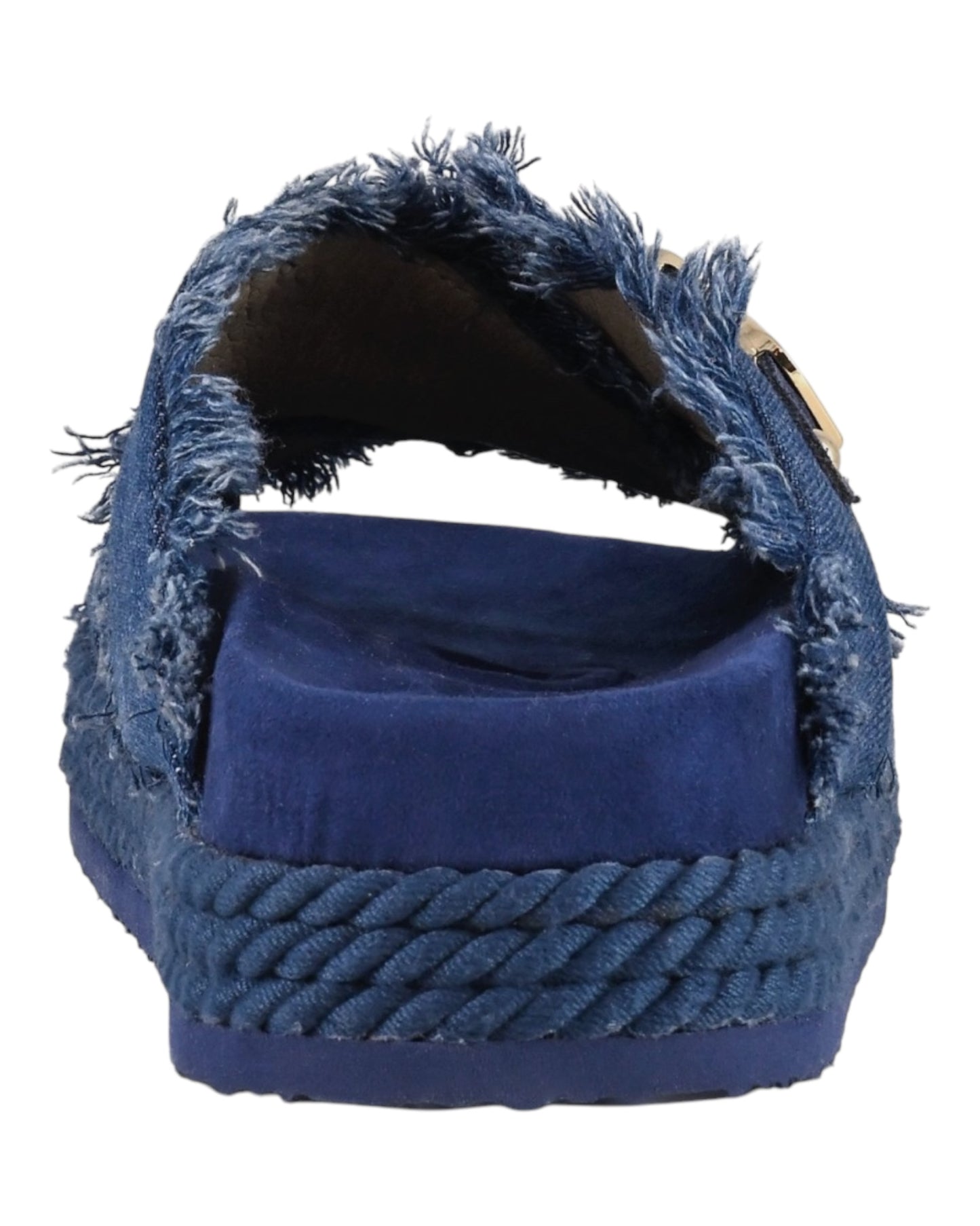 MOU CRISS CROSS SANDAL IN DENIM AZZURRA