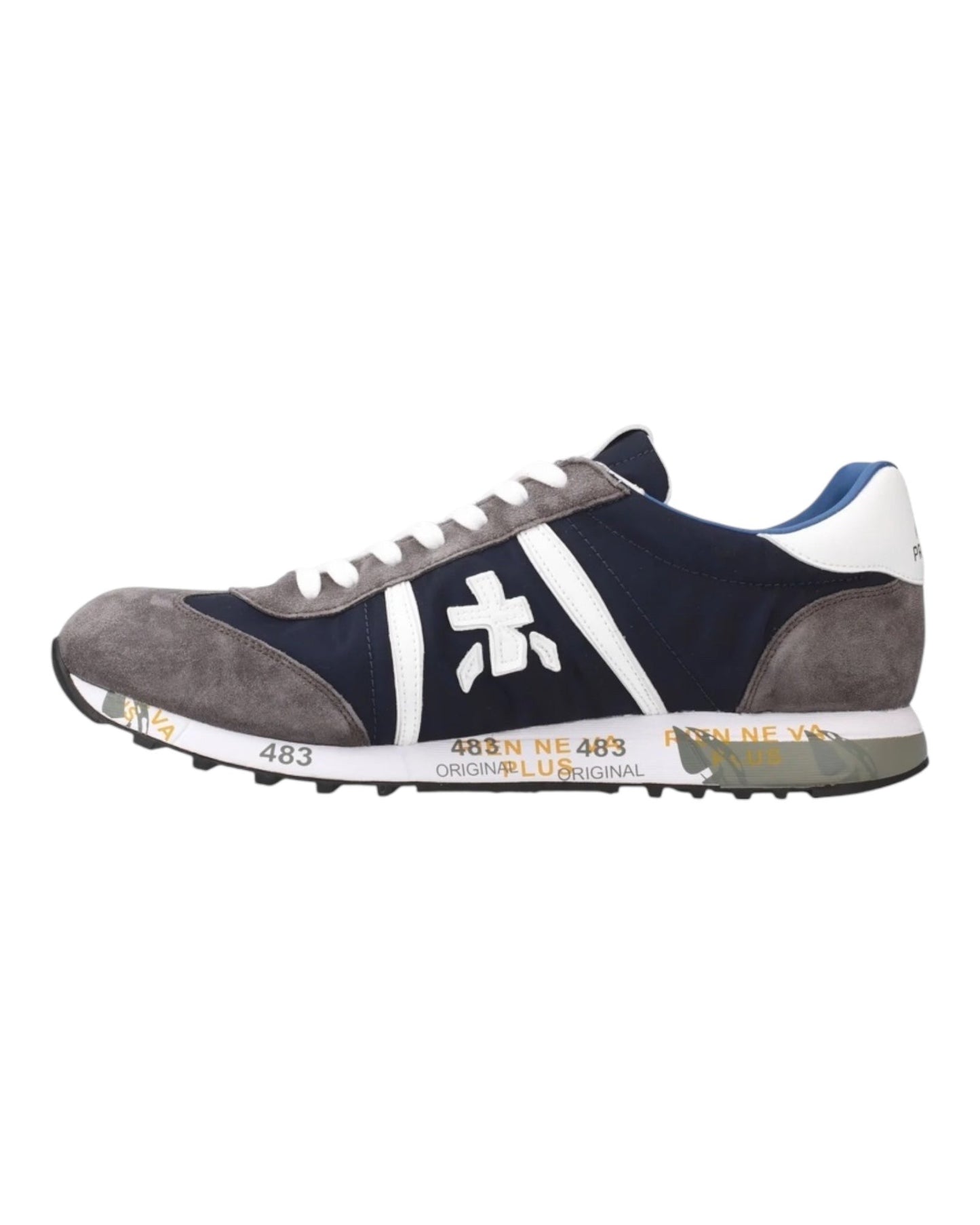 PREMIATA LUCY 7089 IN CAMOSCIO GRIGIO/BLU