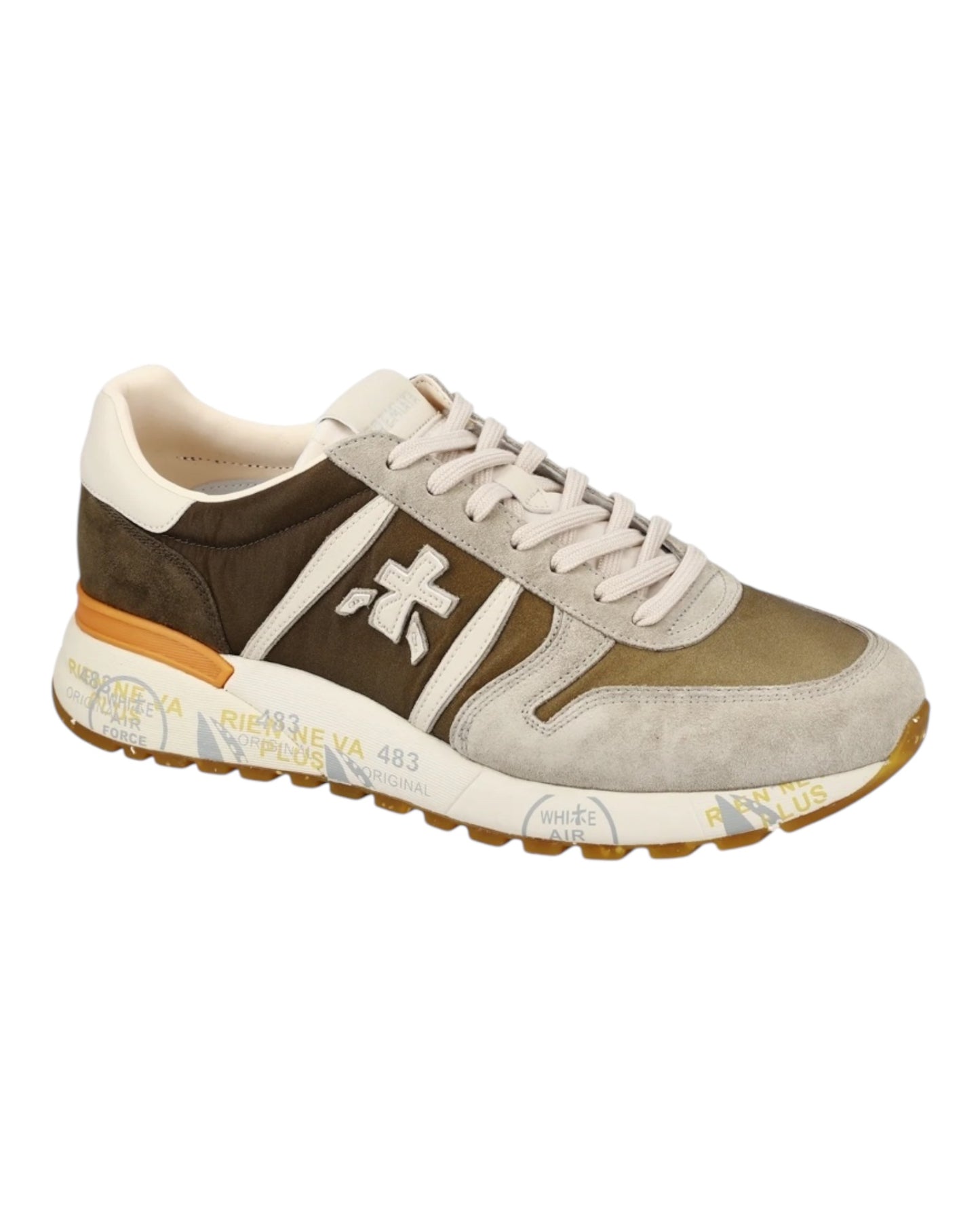 PREMIATA LANDER 7206 IN CAMOSCIO E TESSUTO VERDE