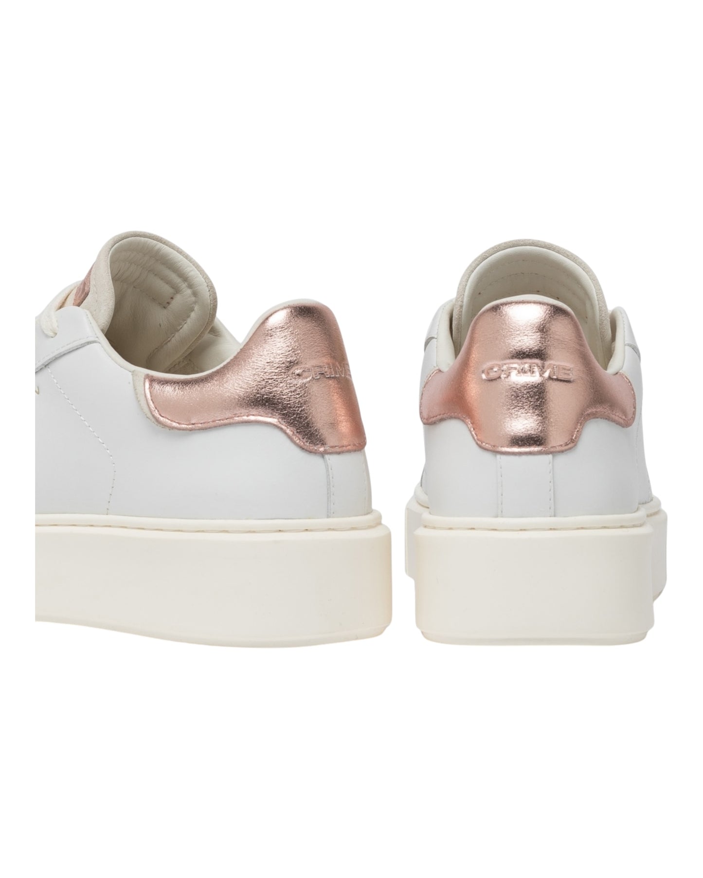 CRIME LONDON NEW EXTRA IN PELLE BIANCA/ROSA
