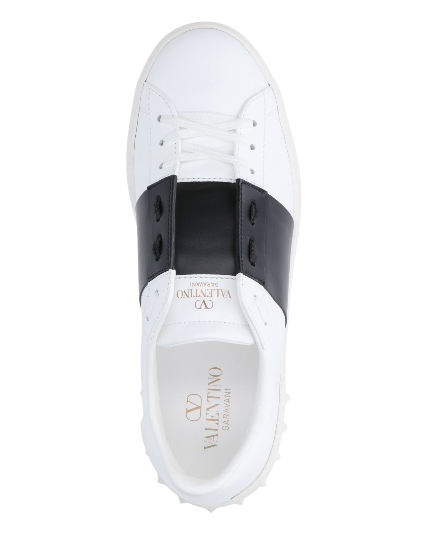 VALENTINO GARAVANI OPEN BIANCA BANDA NERA DONNA