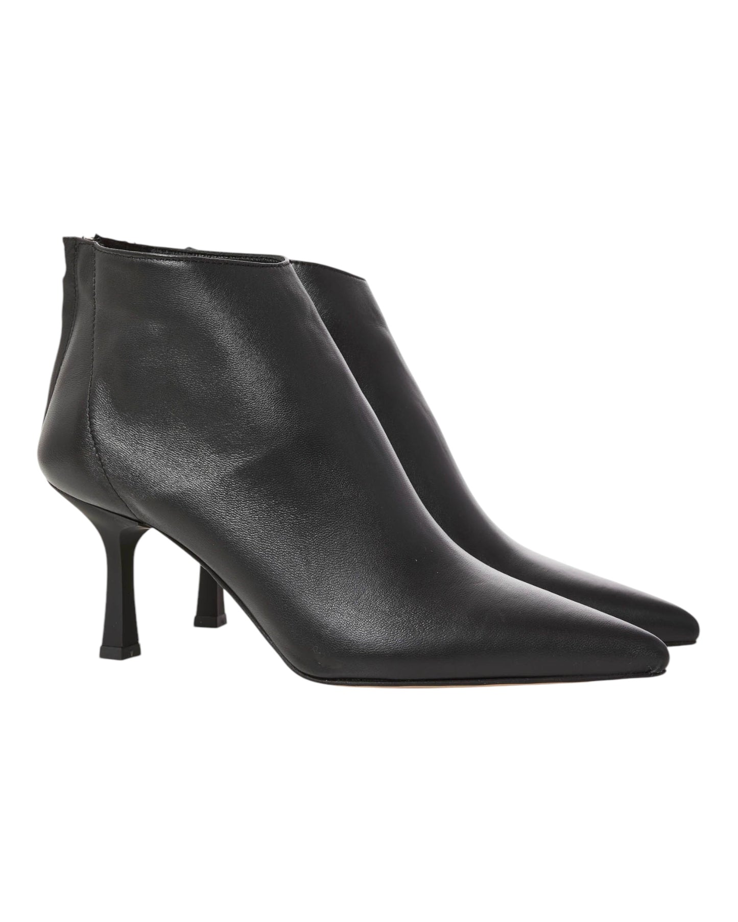 OVYE' AT7100 STILETTO A PUNTA IN PELLE NERA