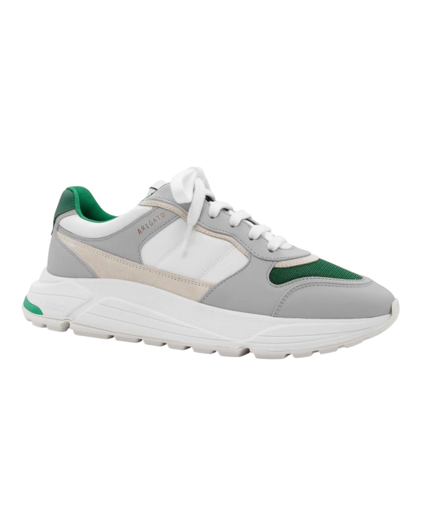 AXEL ARIGATO RUSH TESSUTO E PELLE BIANCO/GRIGIA/VERDE