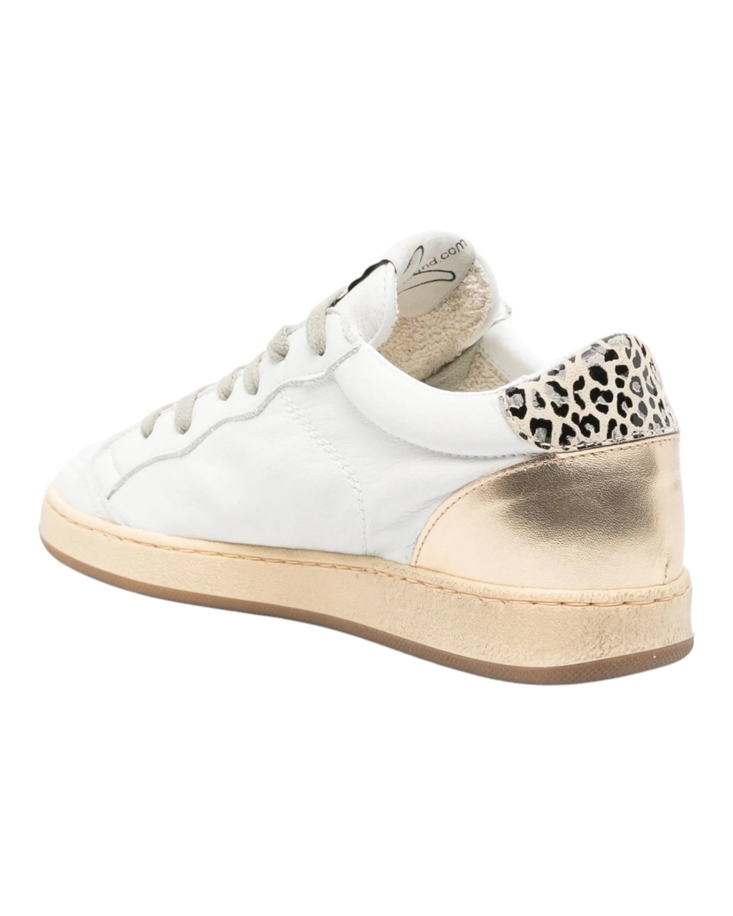 AMA BRAND 4115 SUN IN PELLE BIANCA TALLONE E LOGO IN ORO