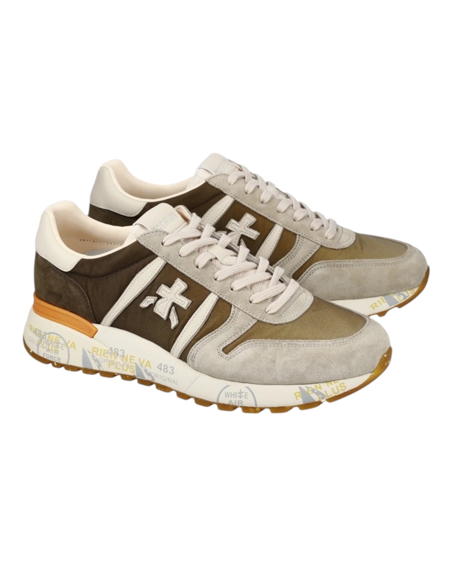 PREMIATA LANDER 7206 IN CAMOSCIO E TESSUTO VERDE