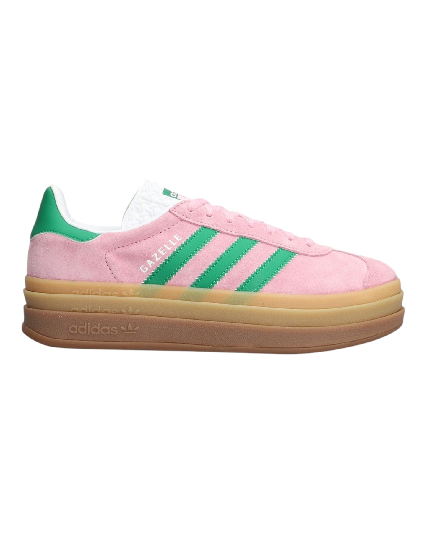 ADIDAS GAZELLE BOLD IN CAMOSCIO FUXIA BANDE VERDI